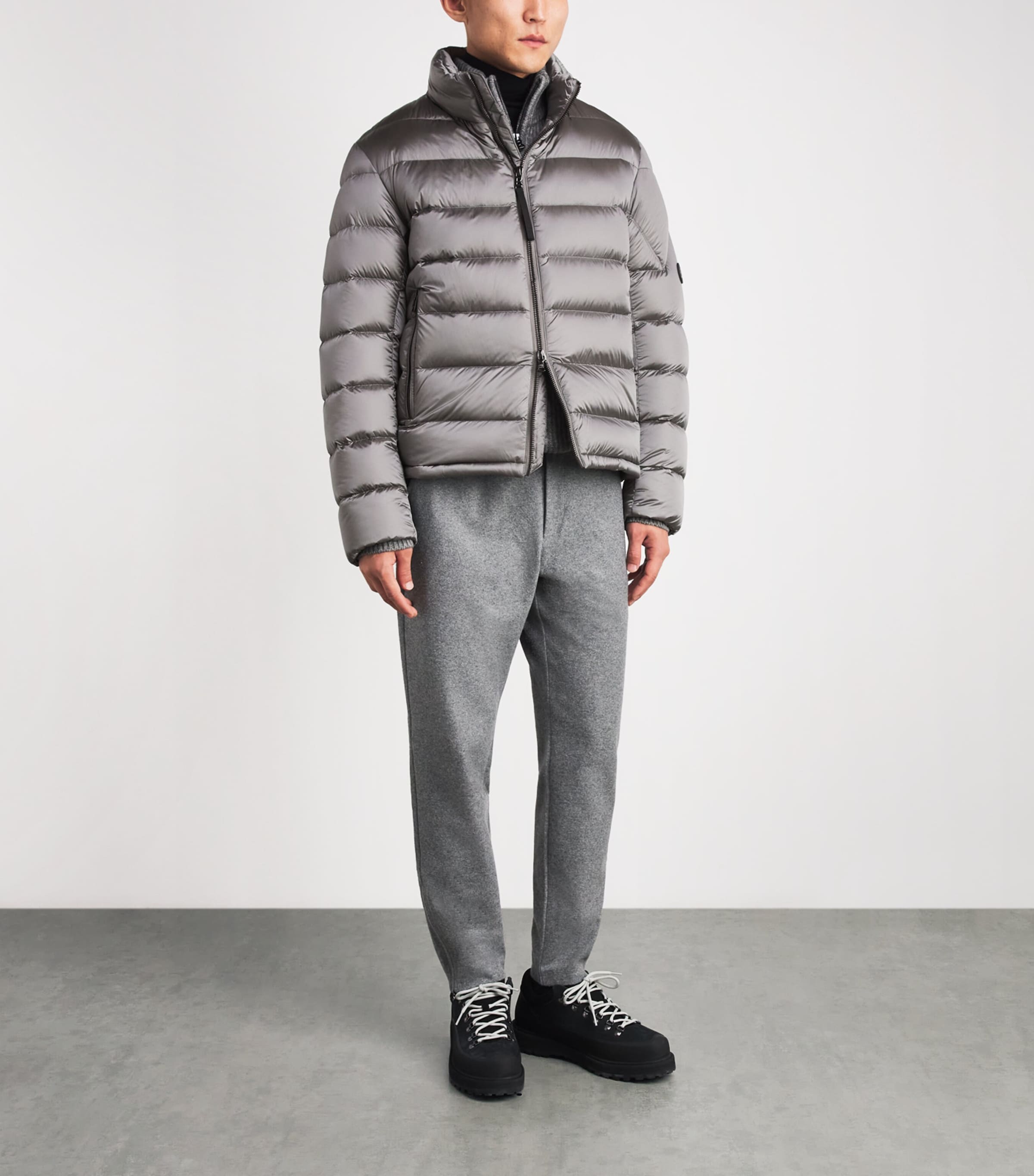 Bogner Mens Down Hugh Puffer Jacket Grey Melang Image 2