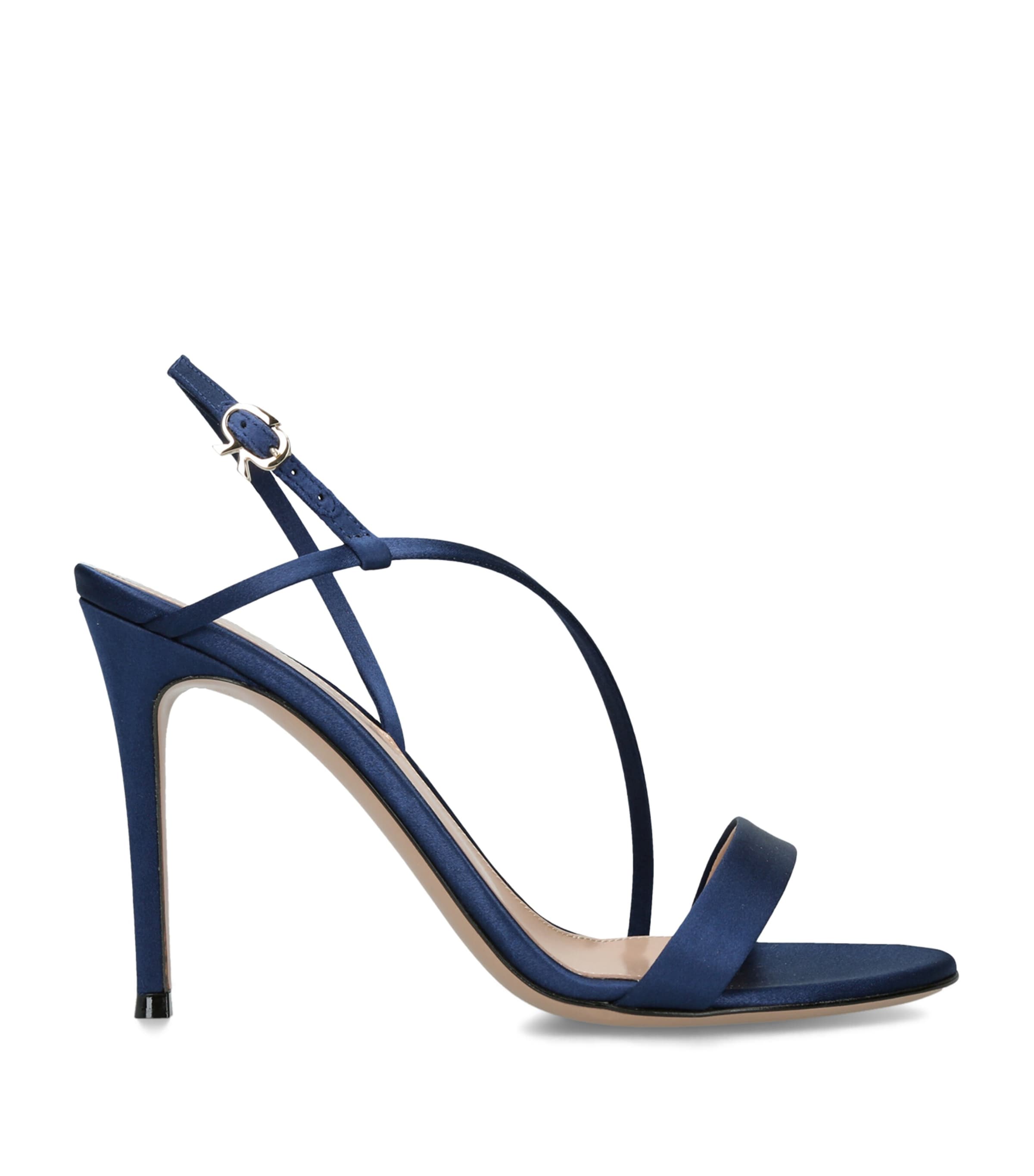 Gianvito Rossi Satin Manhattan Heeled Sandals 95 Denim Image 1