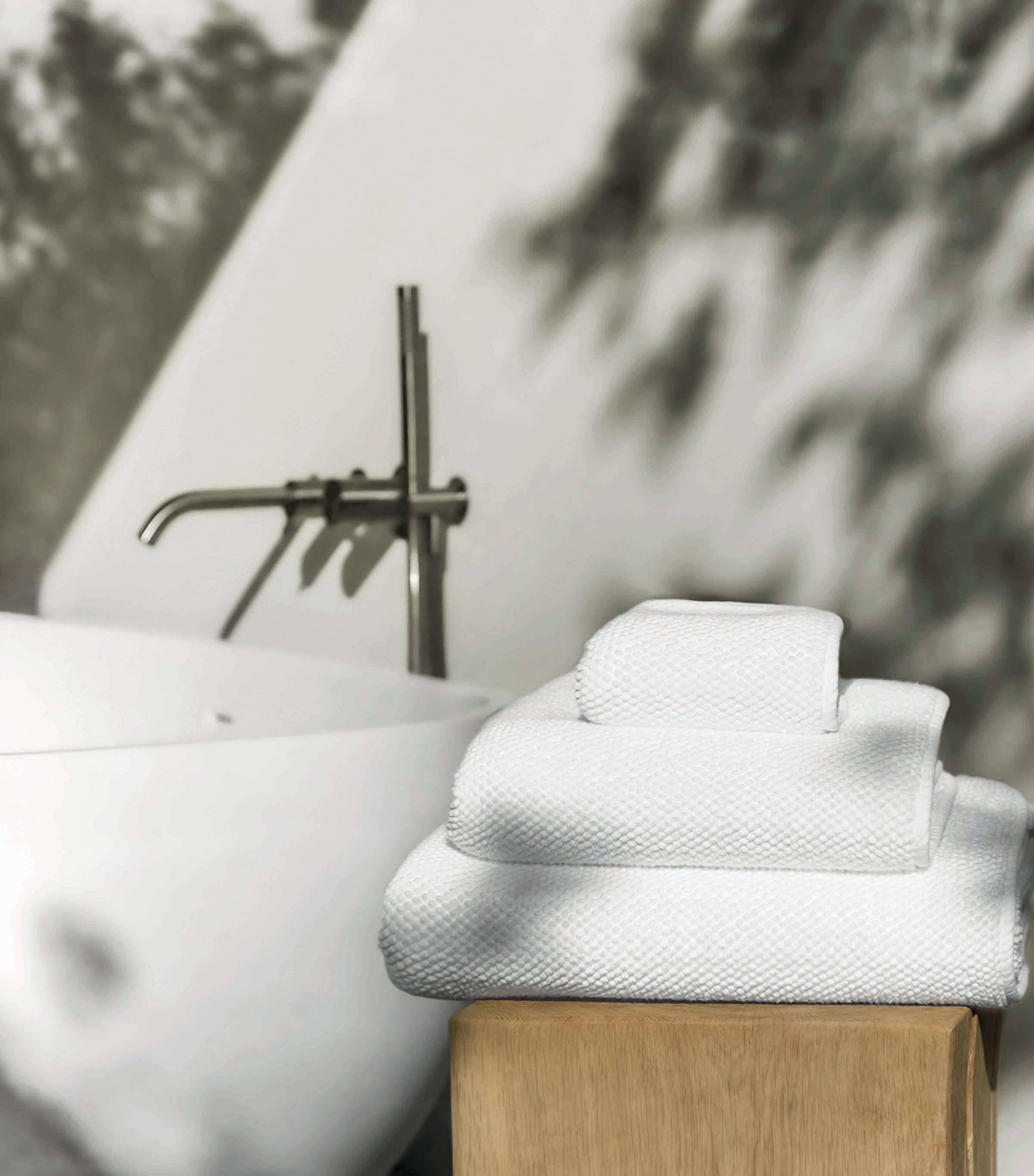 Cotton Pearls Face Cloth (30cm x 30cm) WHITE Image 2