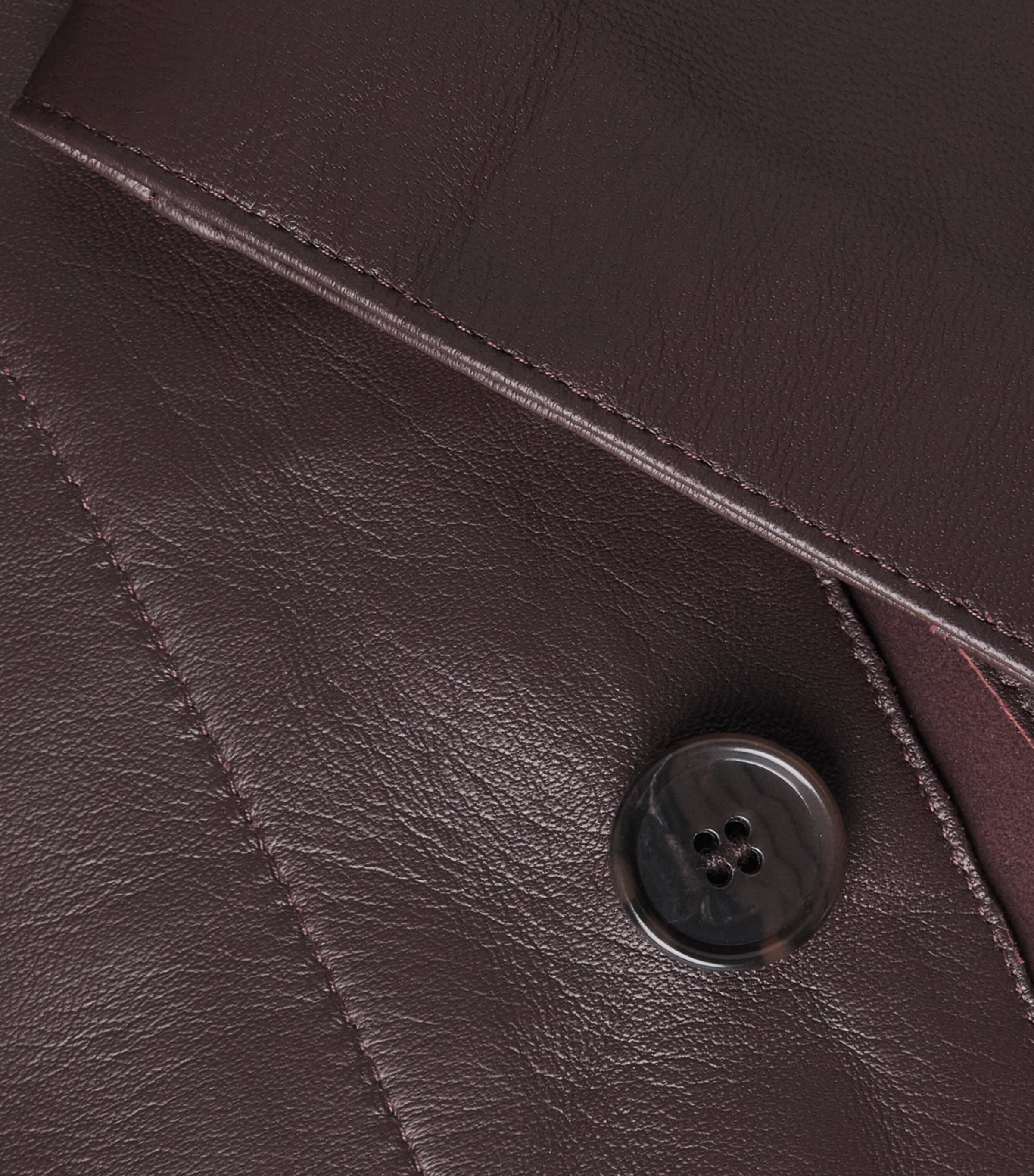 Arma Womens Kaylee Leather Jacket Marrone Image 6