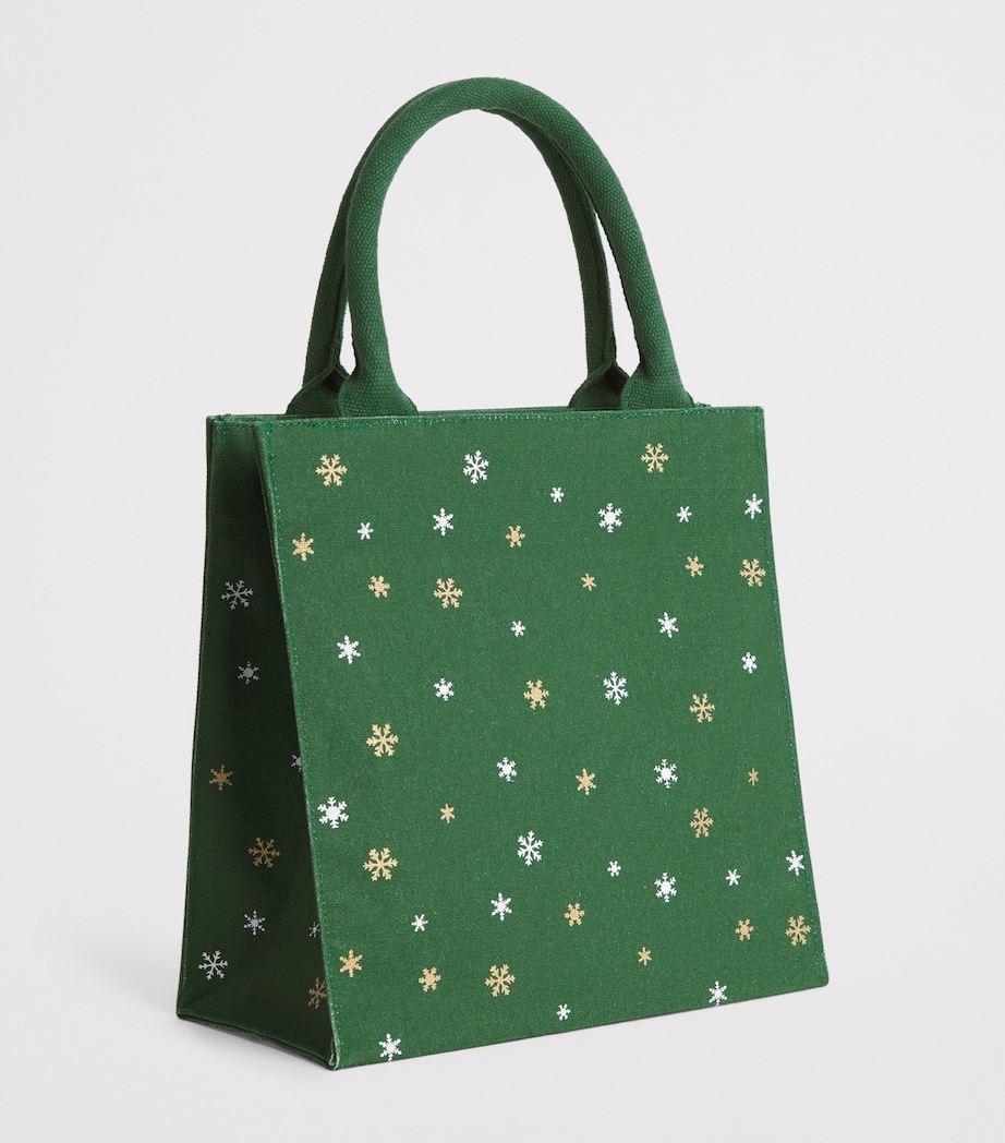 Harrods Small Christmas Bear Tote Bag Harrods Green Image 2