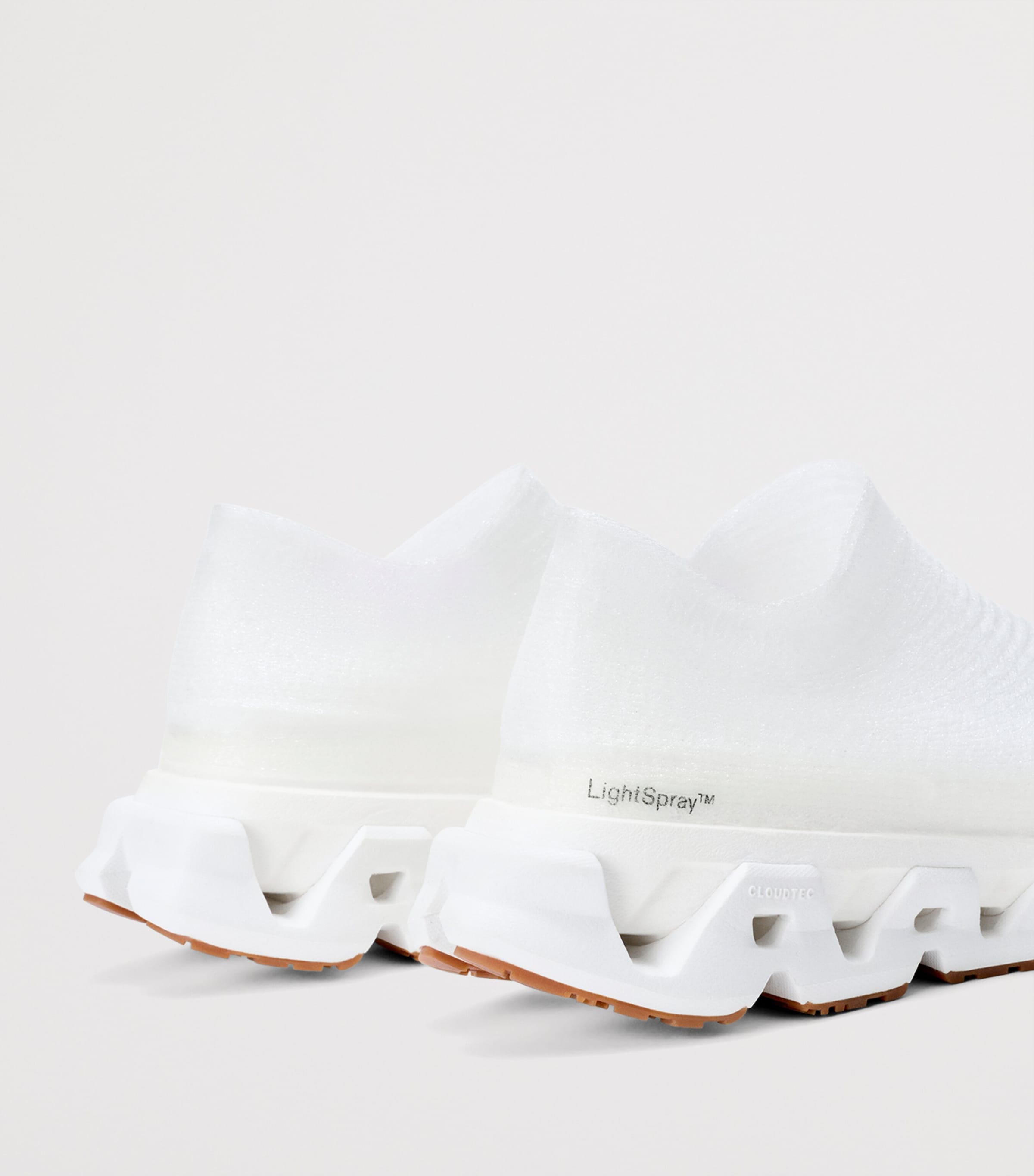 LOEWE Mens x On Lightspray Cloudmonster Sneakers White/silver Image 4