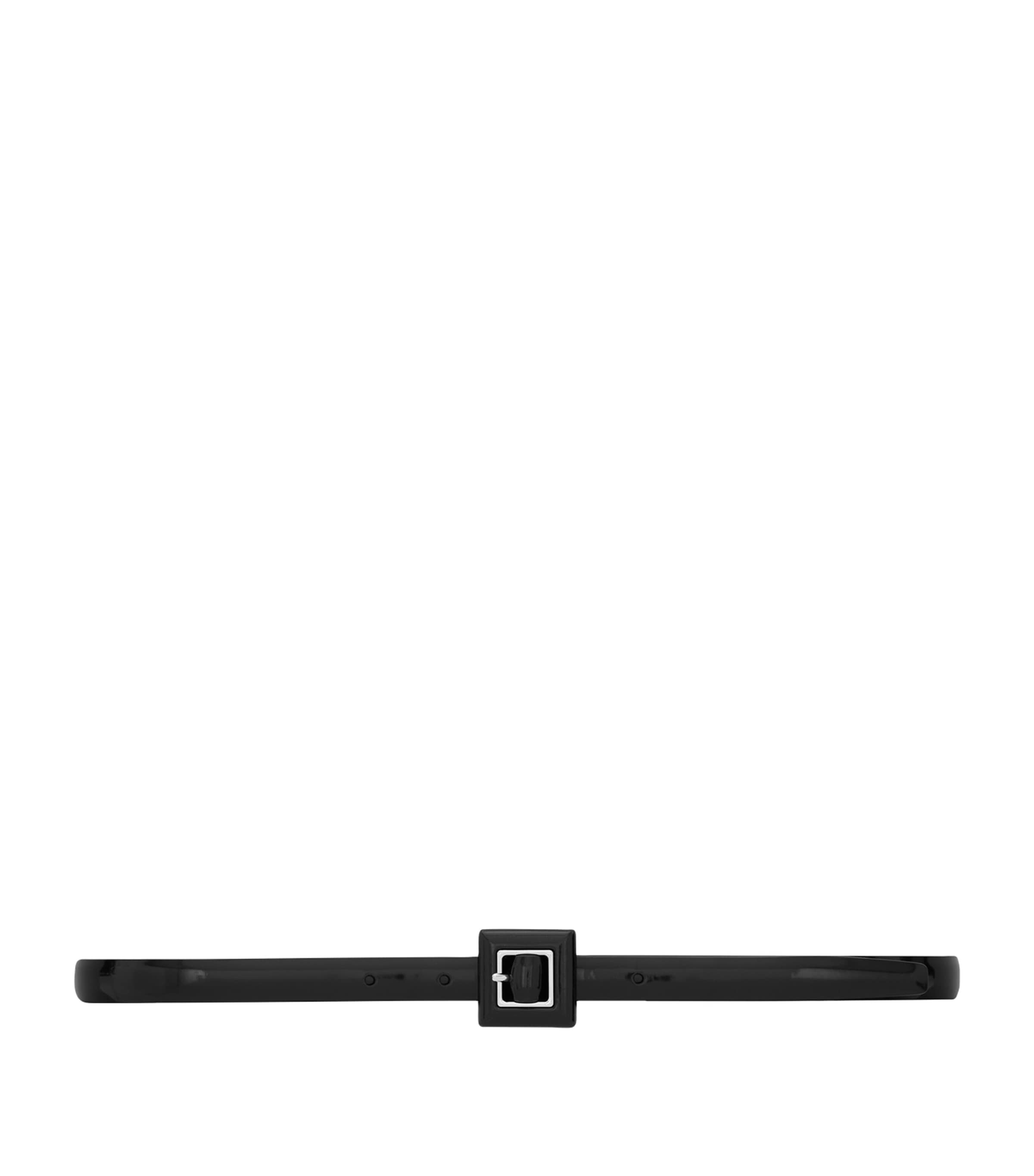 Shop Saint Laurent Leather Belt In Black