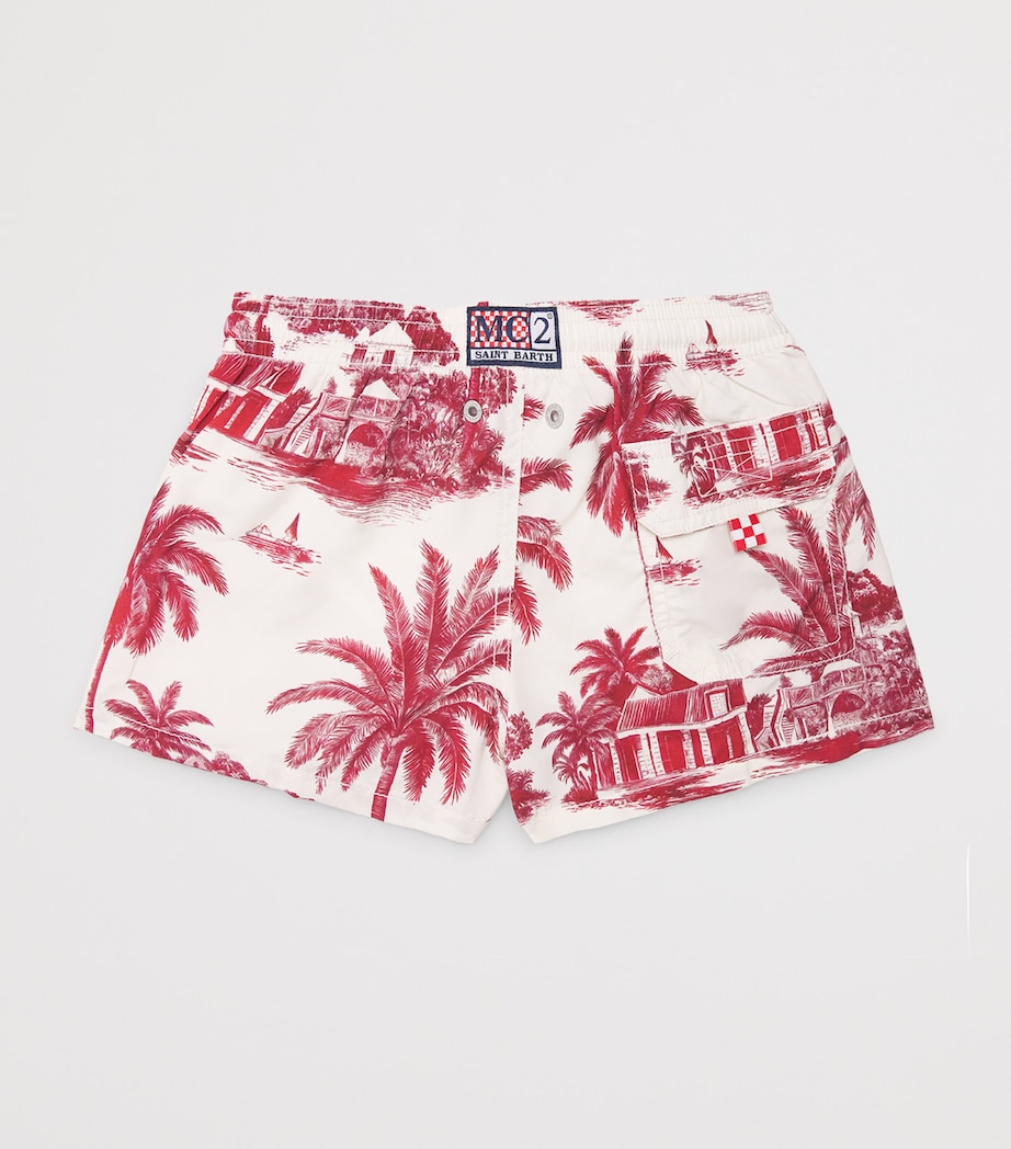 Mc2 Saint Barth Kids Printed Jean Lighting Swim Trunks (2-14 Years) Rd St Barth Jouy Image 2
