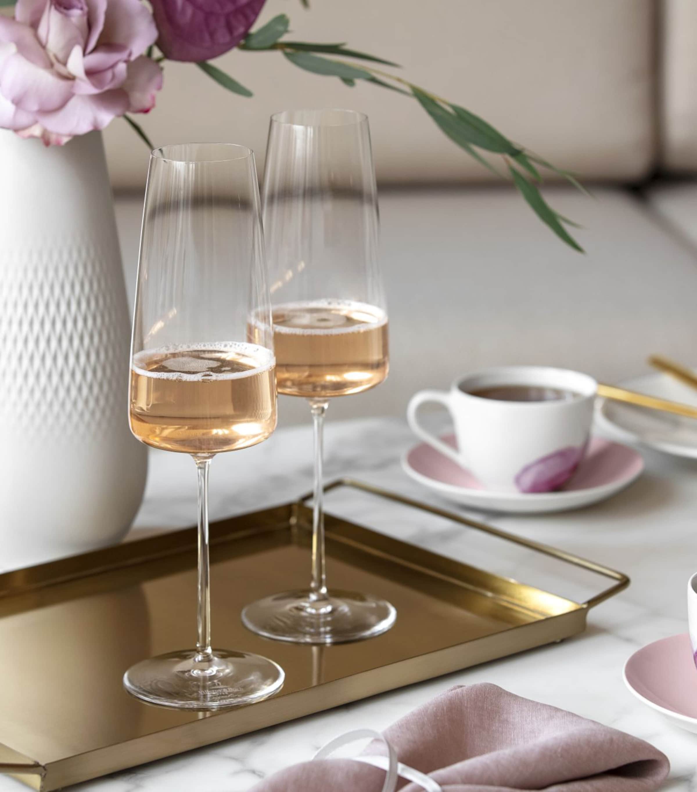 Set of 2 Crystal MetroChic Champagne Flutes (120ml) CLEAR Image 4