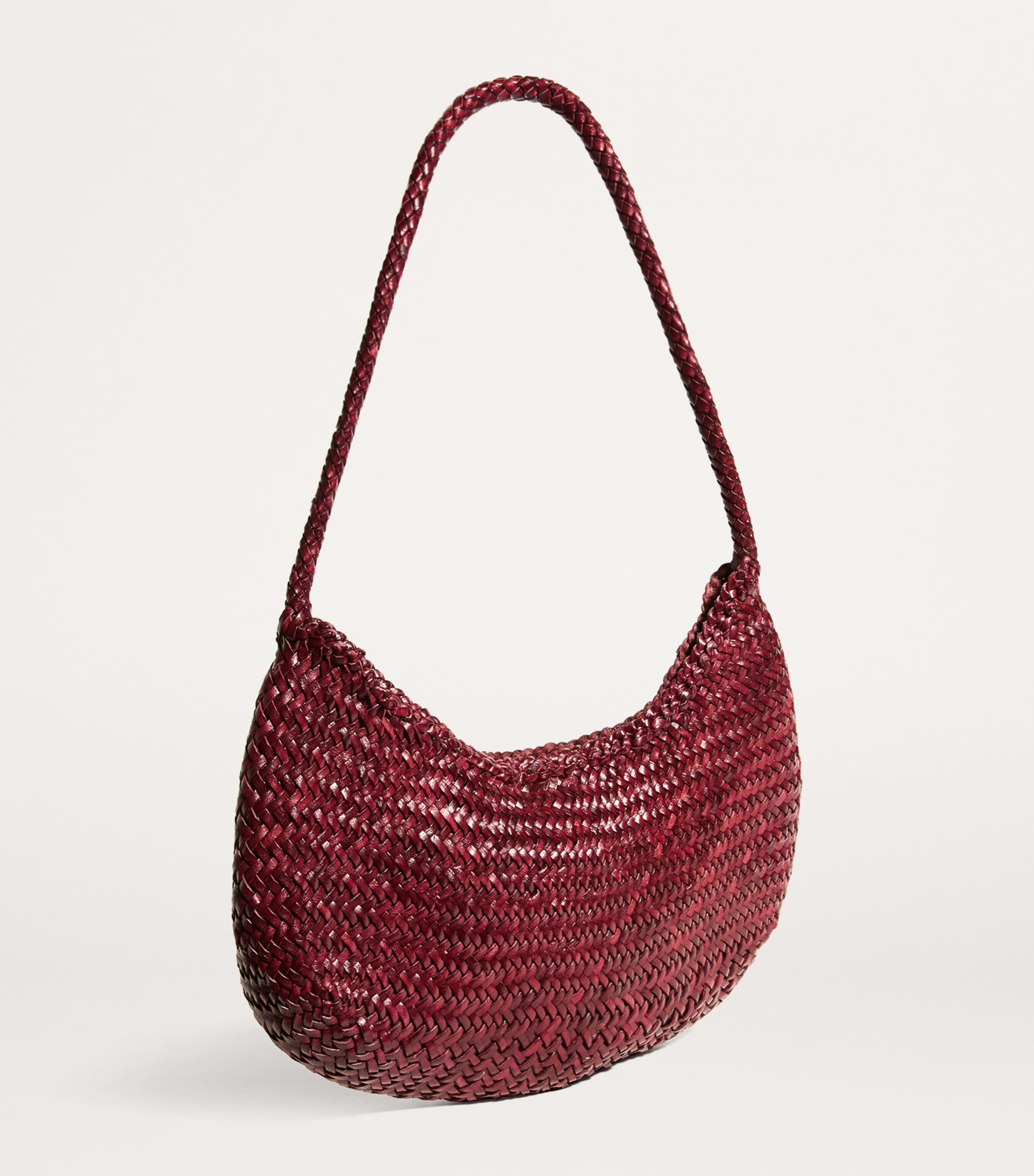 Leather Nova Luna Shoulder Bag BORDO Image 3