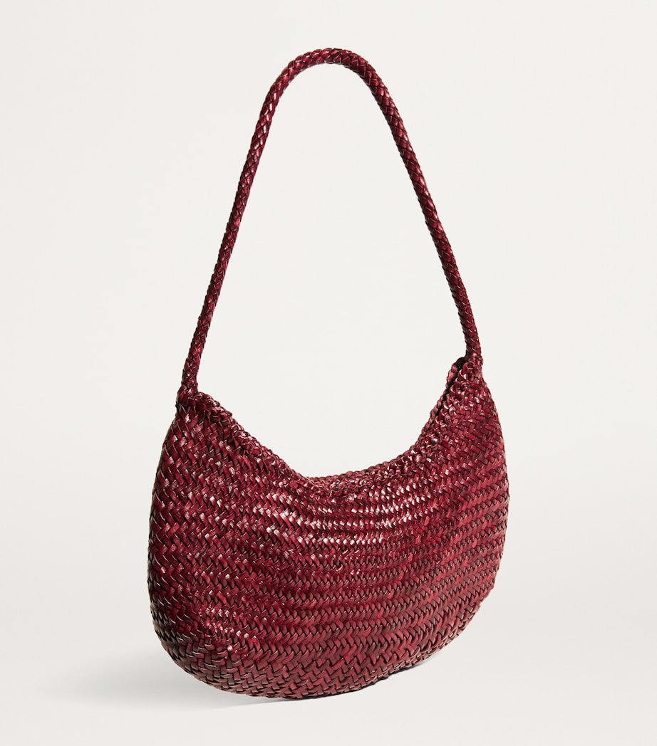 Leather Nova Luna Shoulder Bag BORDO Image 3