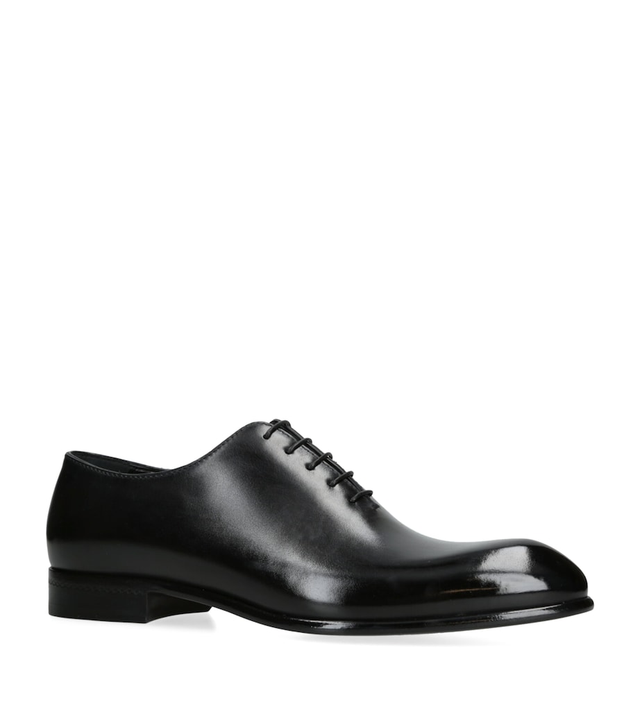 Zegna Leather Vienna Oxford Shoes Black Image 3