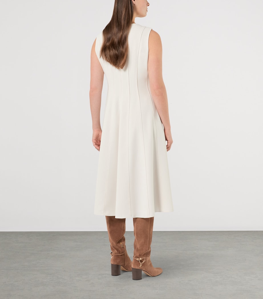 Marina Rinaldi Womens Panelled A-Line Midi Dress Ice Image 4