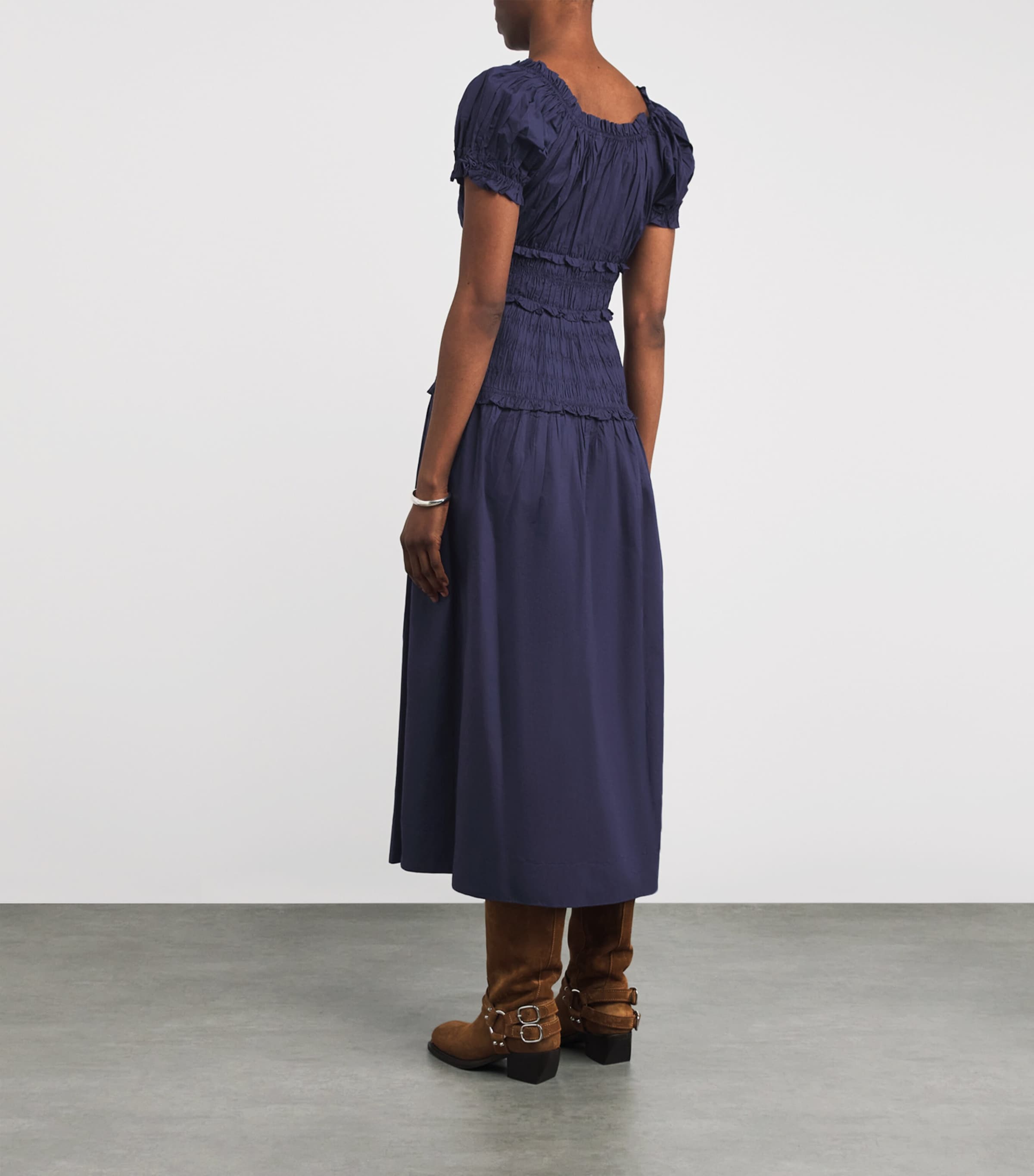 Organic Cotton Leanne Midi Dress ADRIATIC Image 3