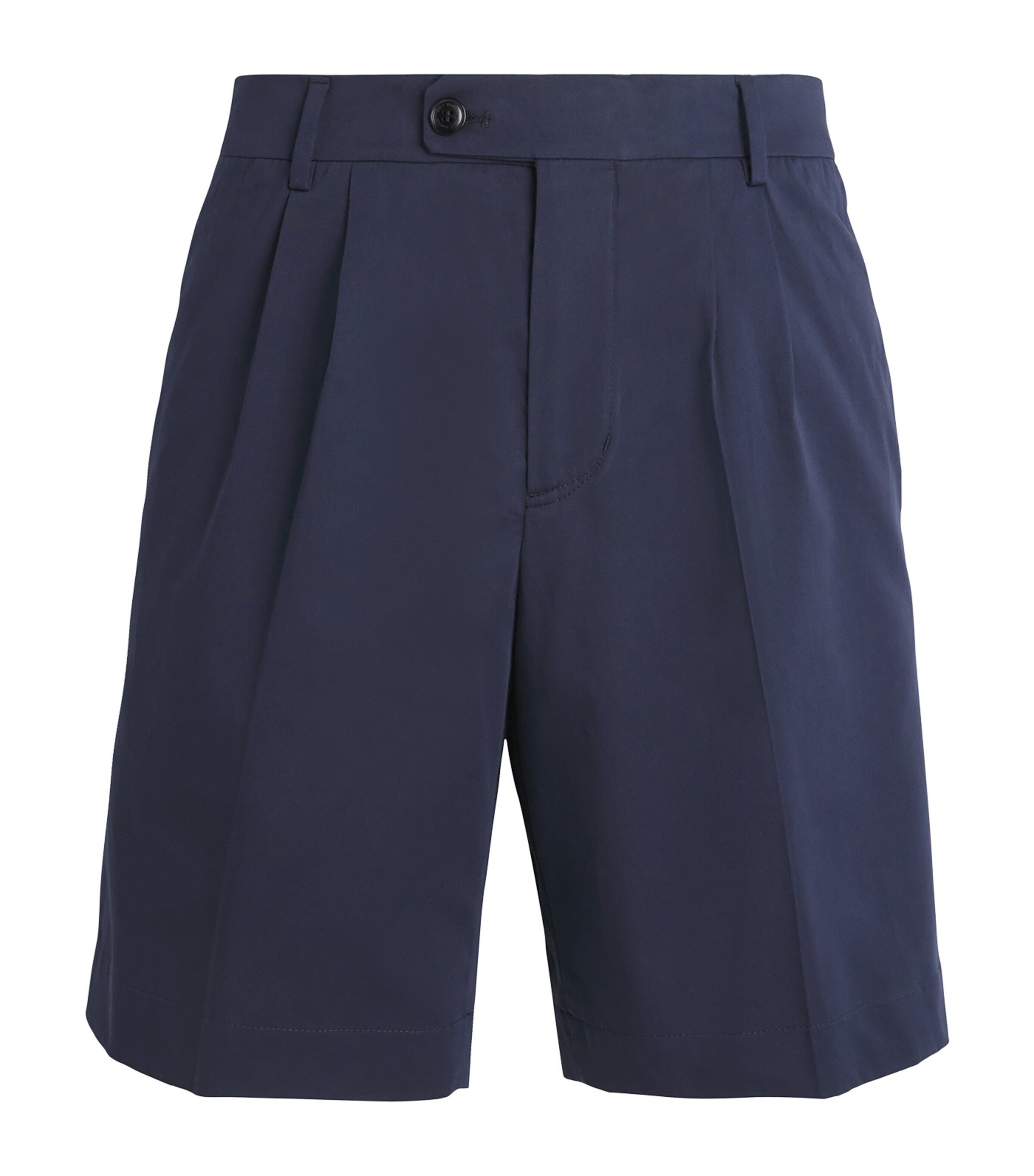 Brett Johnson Mens Cotton-Silk Shorts Navy Image 1