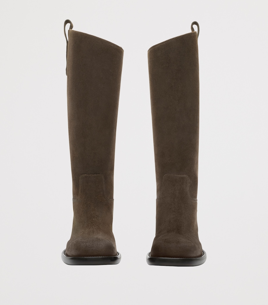 Burberry Suede Cavalier Knee-High Boots Loch Image 2
