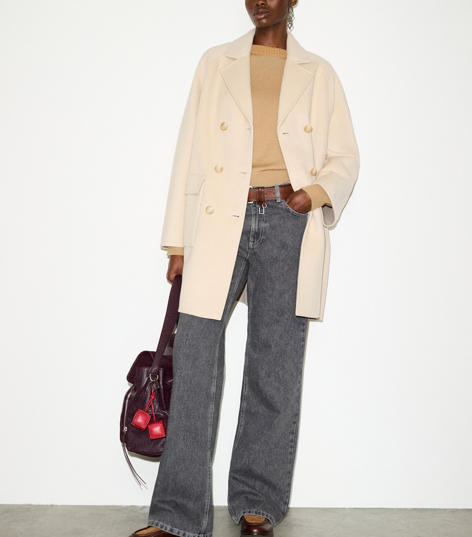 MAX&Co. Womens Virgin Wool Coat Milk Image 2