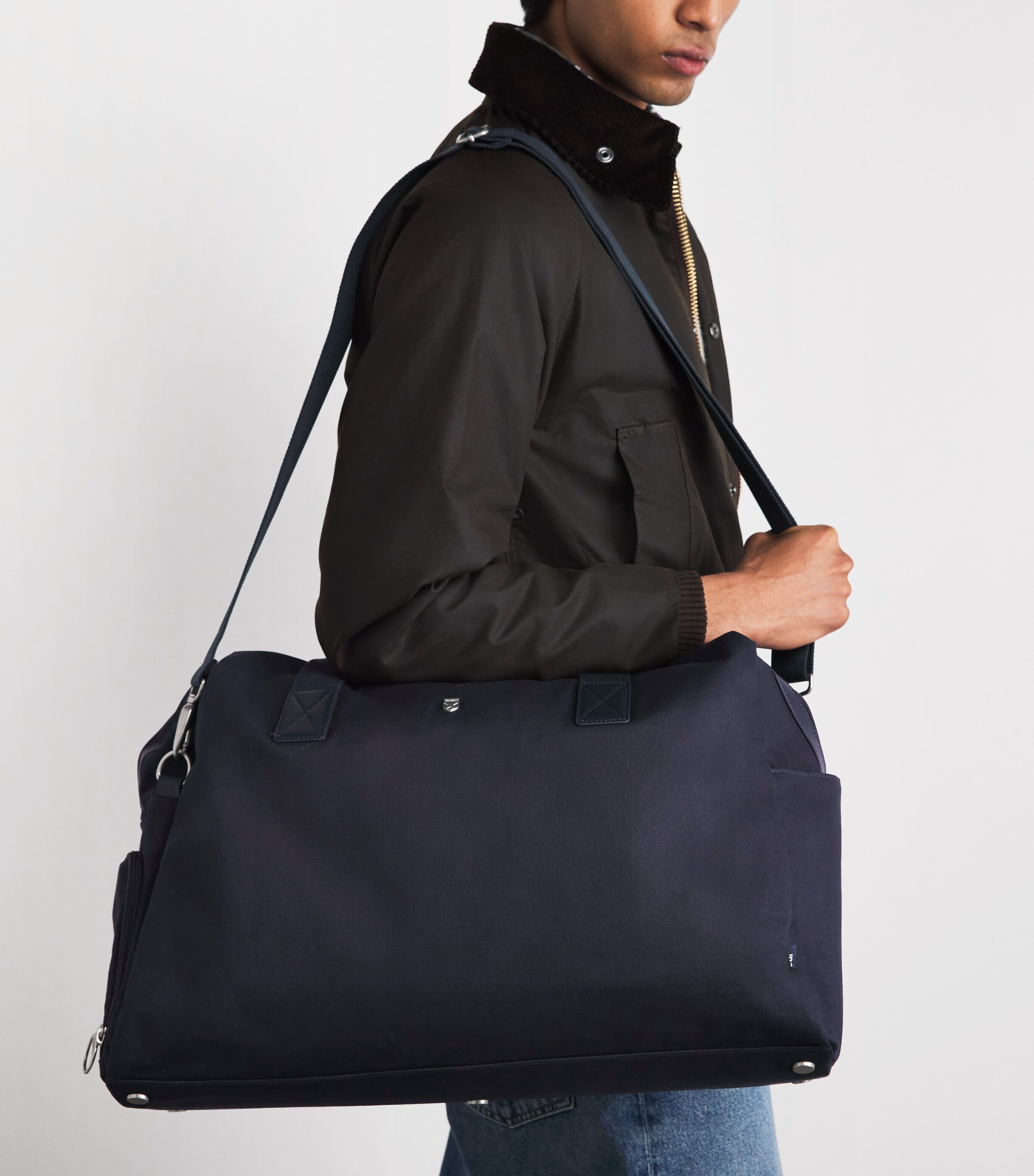 Barbour Navy Cascade City Holdall Bag | Harrods HK