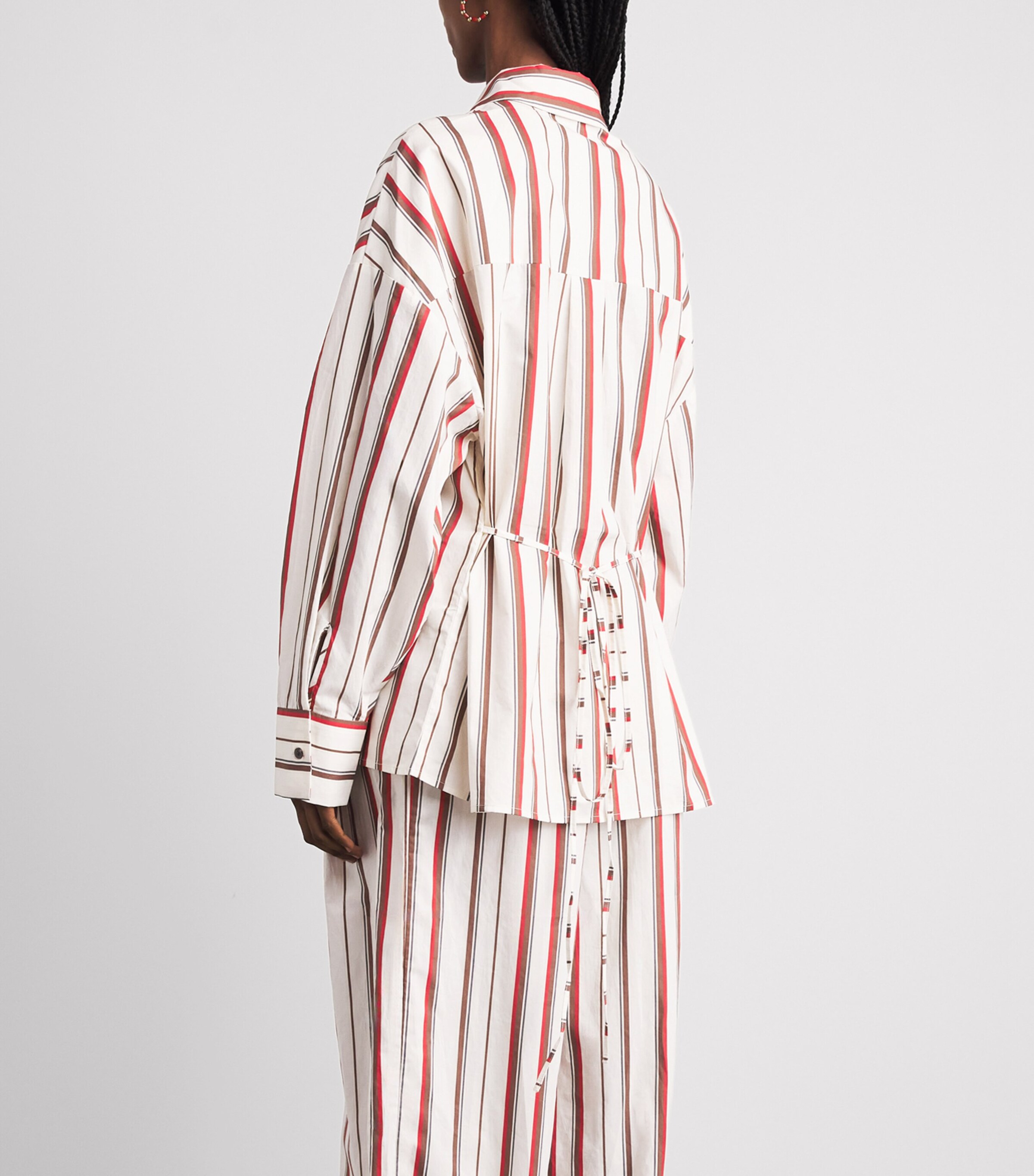 SIR. Womens Cotton Stripe Alva Shirt Laila Stripe Image 5