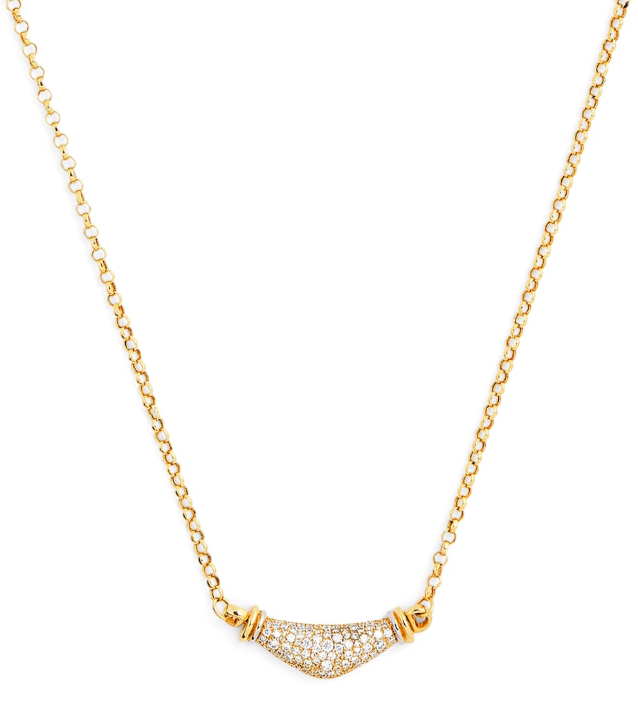 Yellow Gold and Diamond Lot N*93 Karma Necklace YELLOW GOLD Image 1