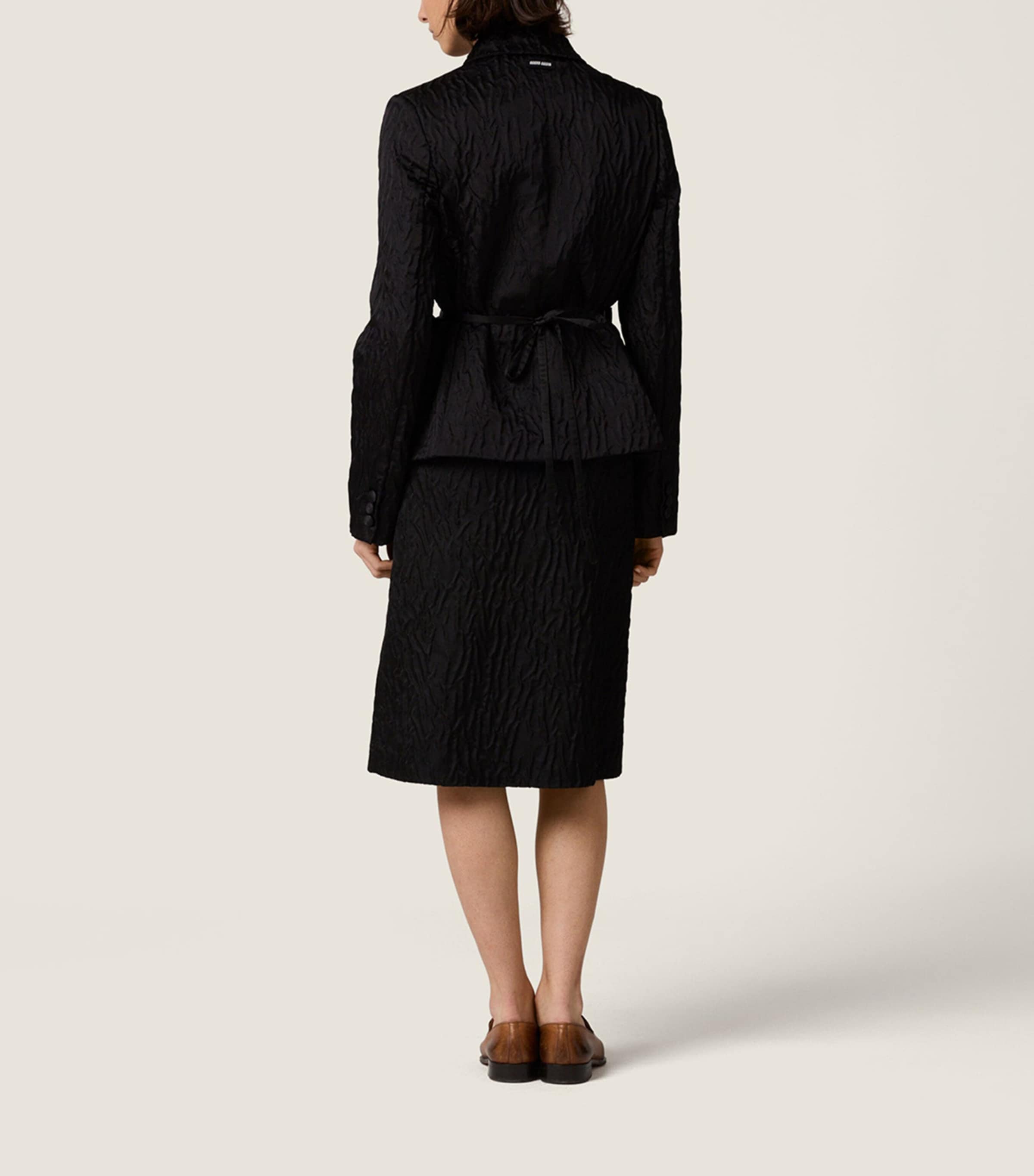 Miu Miu Womens Silk-Blend Jacket Image 3