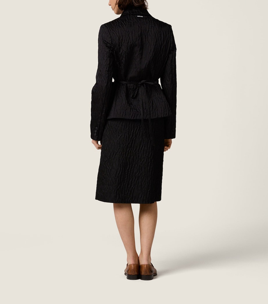 Miu Miu Womens Silk-Blend Jacket Image 3