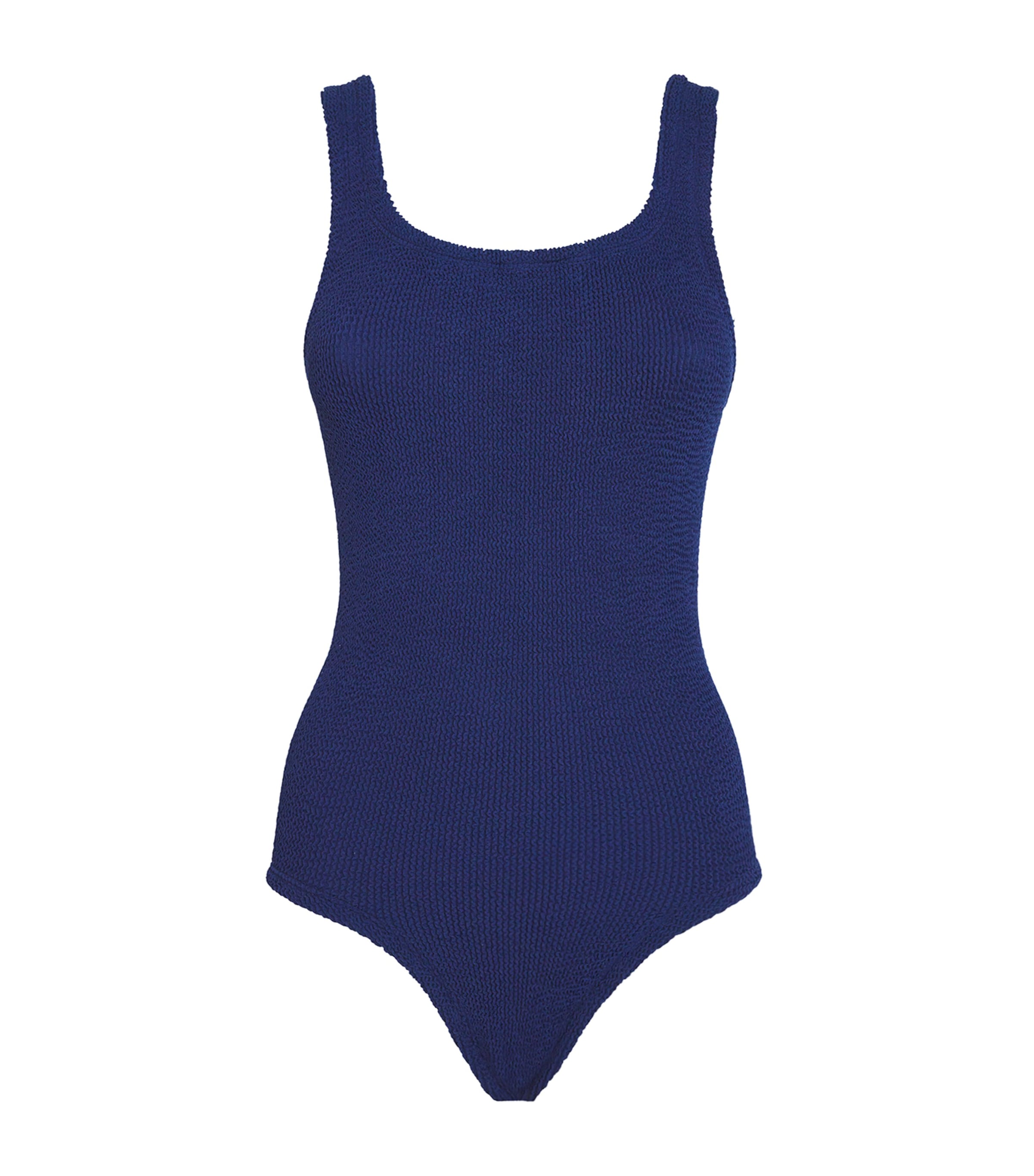 Hunza G Coverage Square-neck Swimsuit In Navy