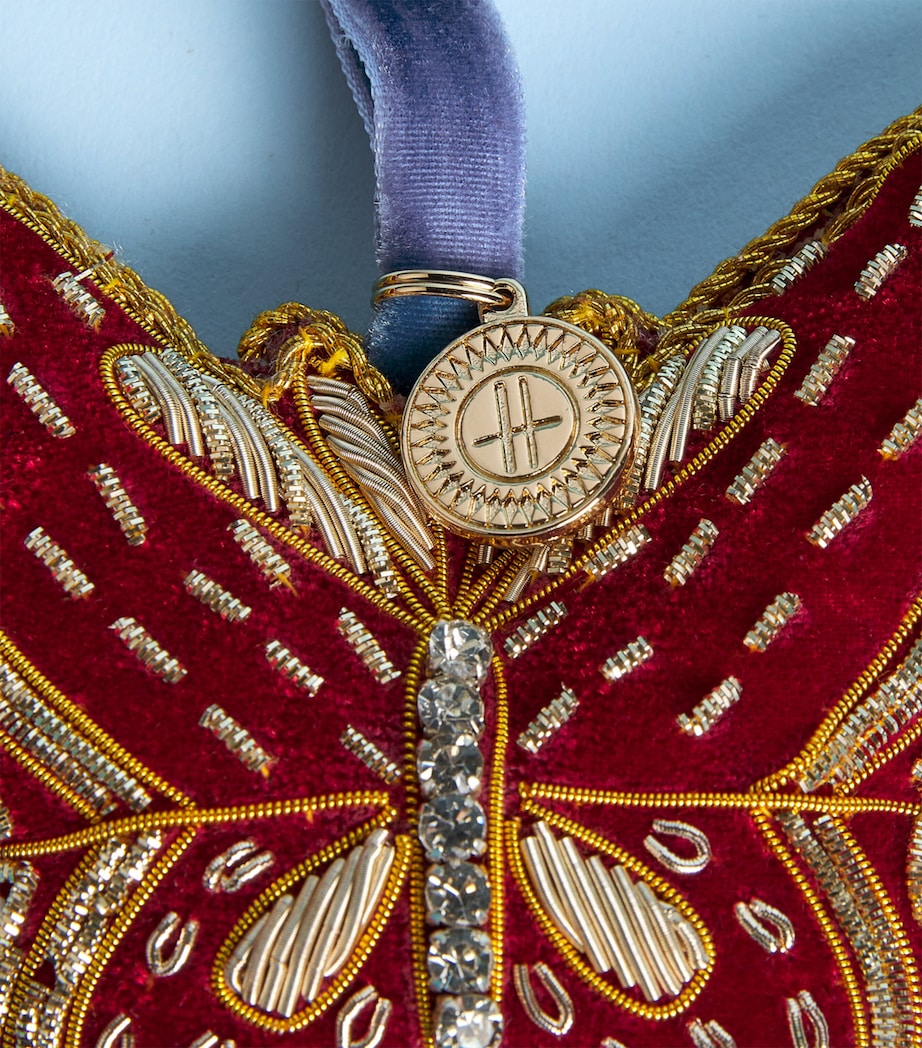 Harrods Cotton Velvet Butterfly Tree Decoration Image 2
