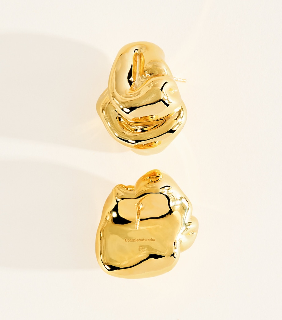 Completedworks Irregular Stud Earrings Gold Plated Image 5