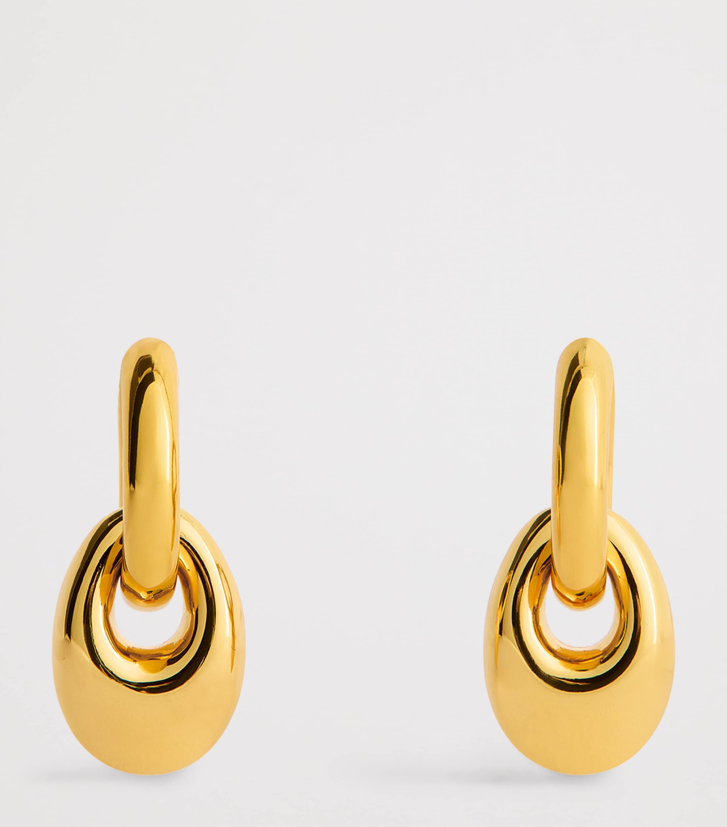 Anni Lu Gold-Plated Petit Pebble Hoop Earrings Gold Image 3