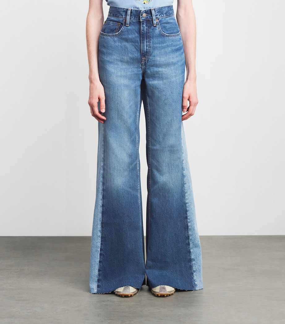 Panelled Flared Jeans BOYNE WASH Image 3