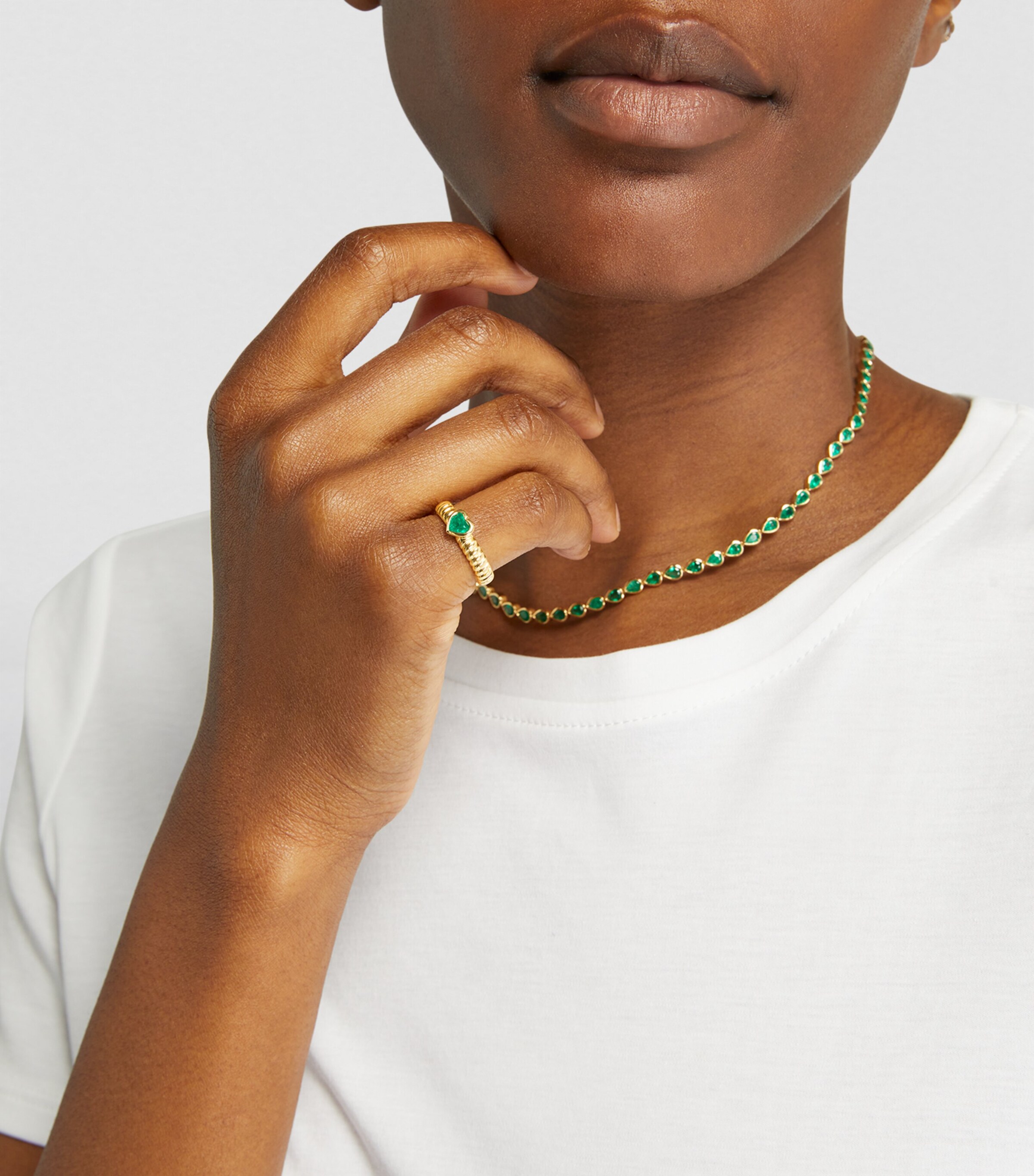 Yellow Gold and Emerald Zoe Ring YELLOW GOLD Image 5