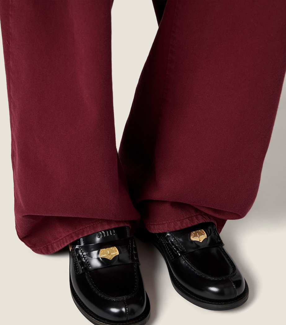 Miu Miu Womens High-Rise Straight Jeans Image 4