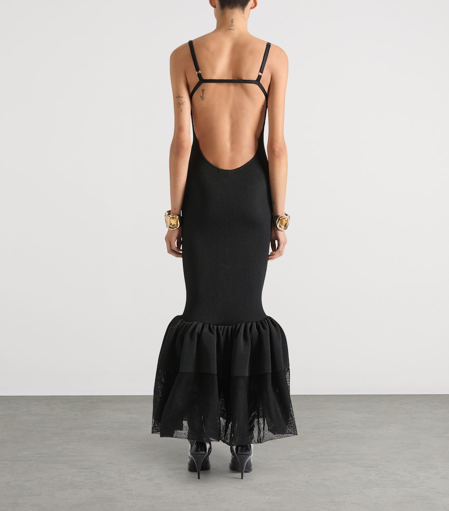 Knit Maxi Dress BLACK Image 3