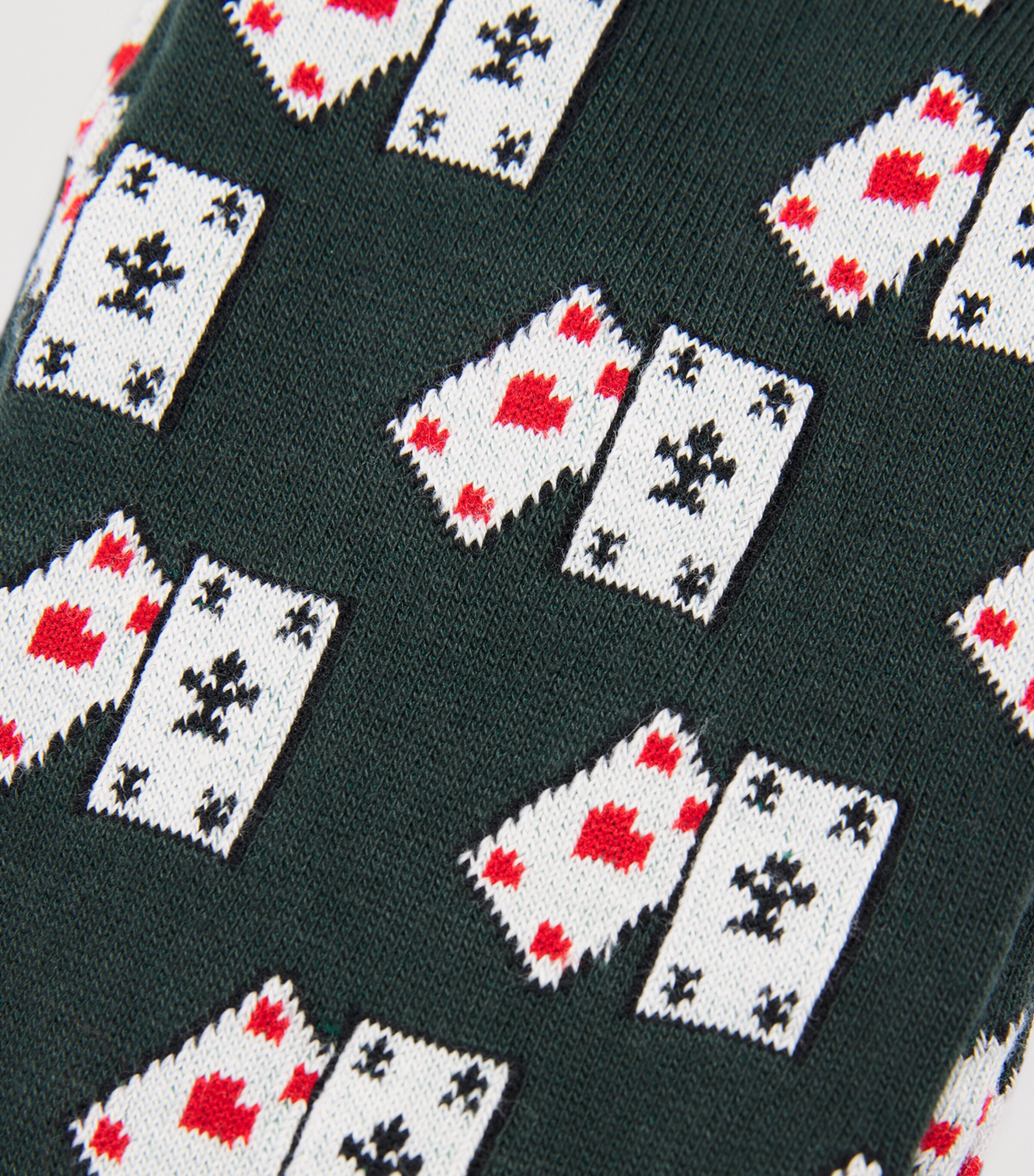 Corgi Mens Jacquard Playing Card Socks Green Image 2