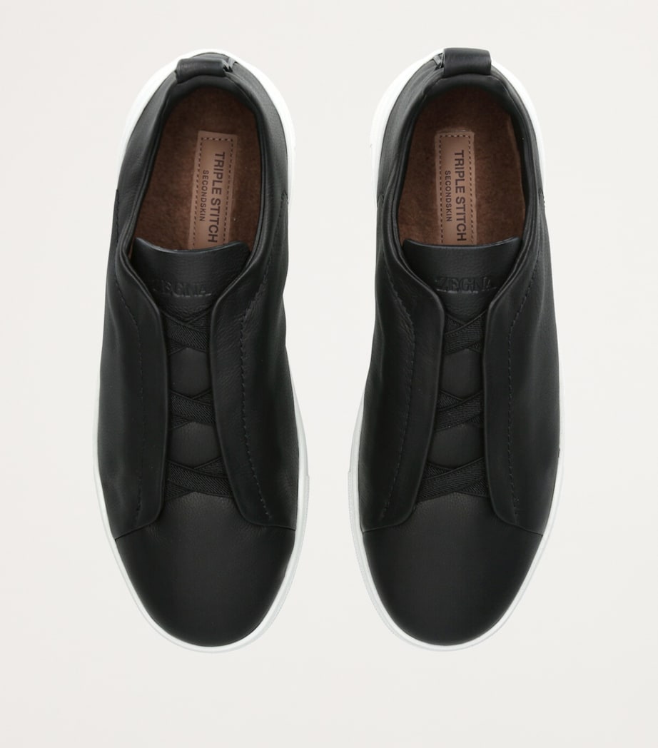 Shearling Triple Stitch SECONDSKIN Sneakers BLACK Image 4