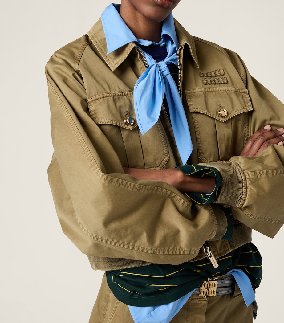 Cotton Bomber Jacket F0393 Image 5