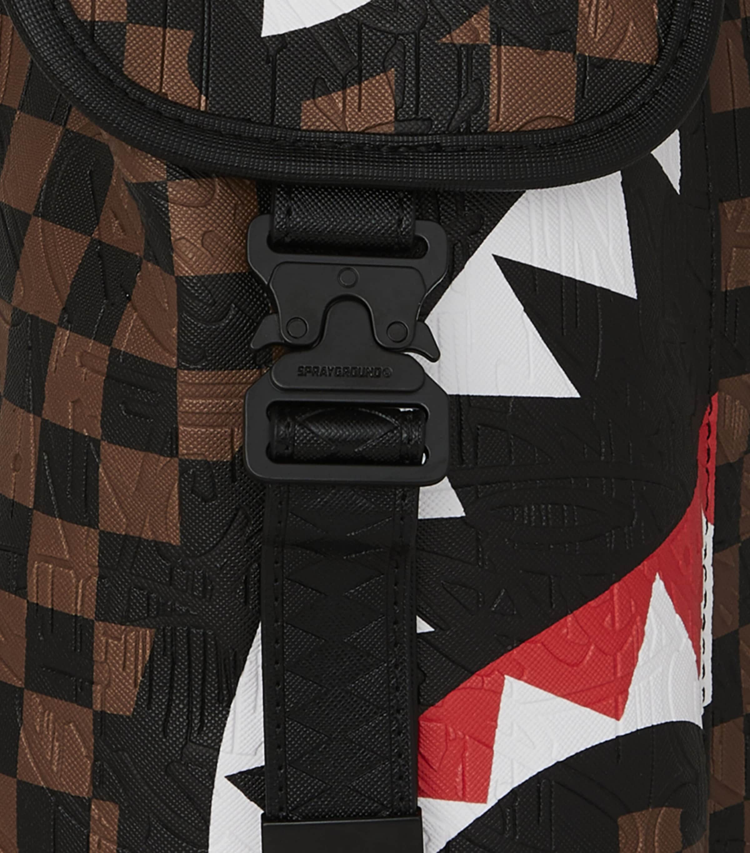 Embossed Check Monte Carlo Backpack BROWN Image 7