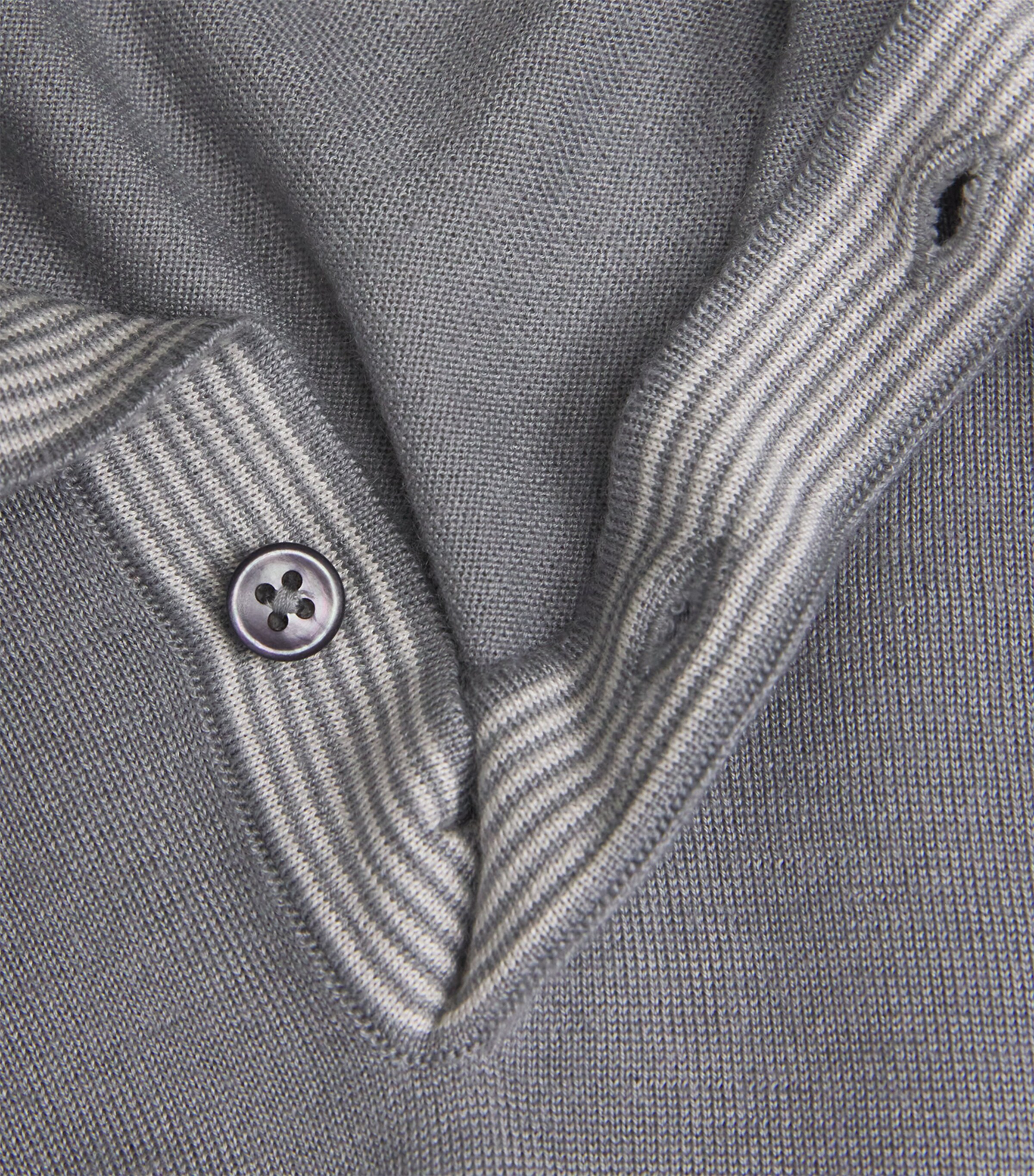 Cashmere-Silk Polo Shirt J.23 - ARGENTO J25 Image 5