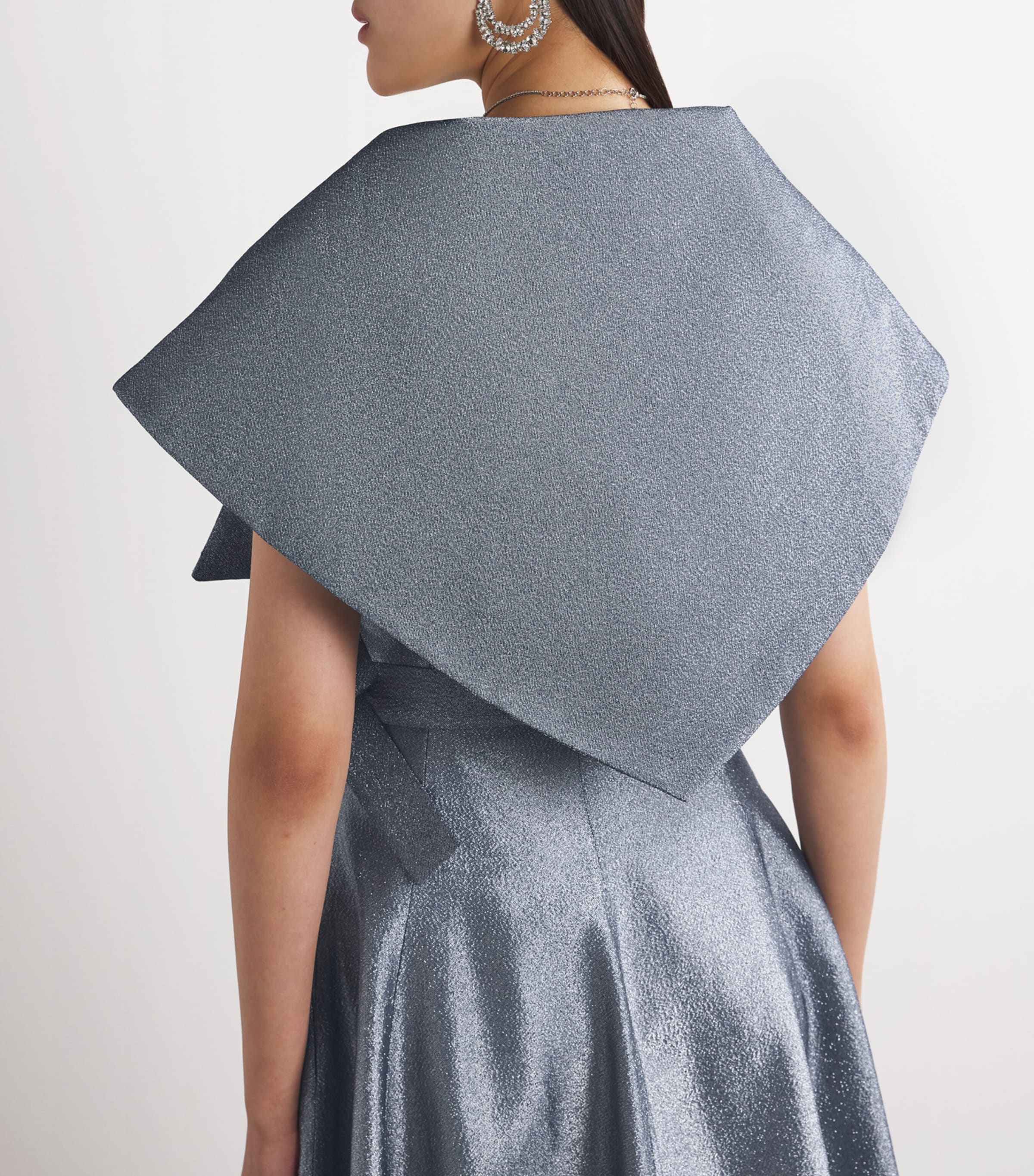 Lamé Collared Gown 39/NIGHT BLUE Image 4