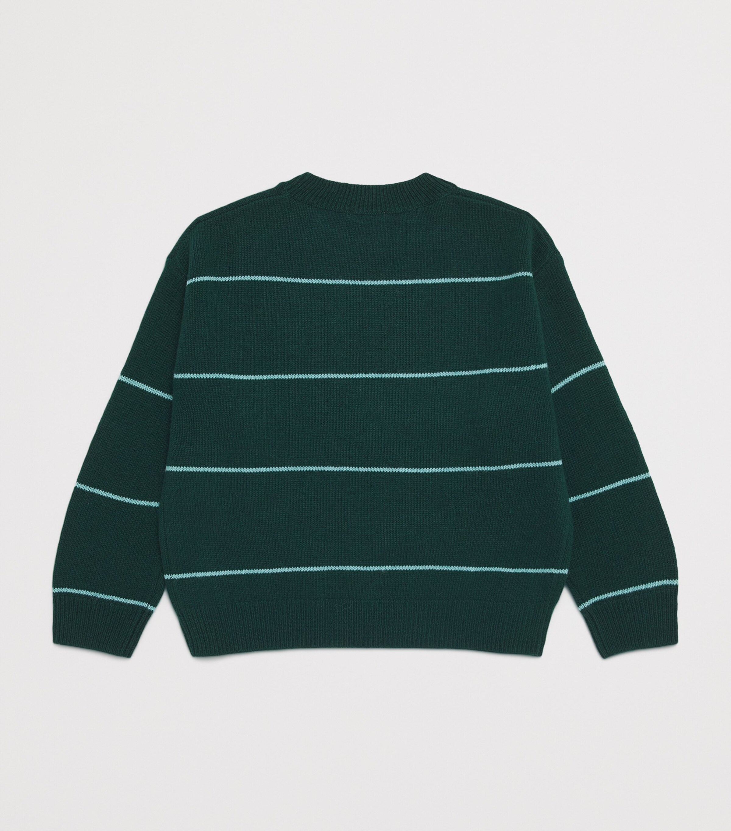 Wool Striped Sweater (2-14 Years) 5745GREEN/TURQUOISE Image 2