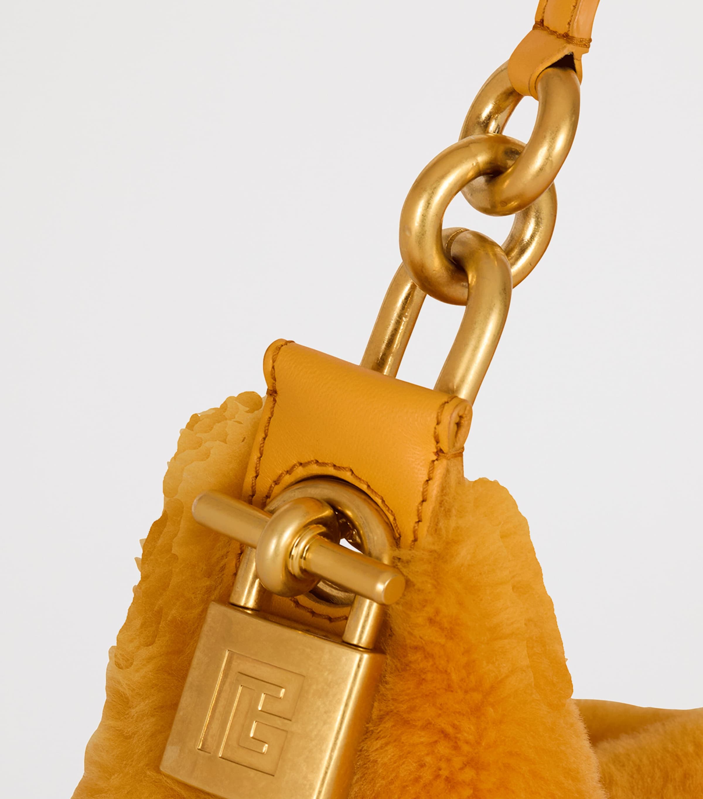 Medium Shearling Sync Shoulder Bag 1GF MUSTARD Image 6