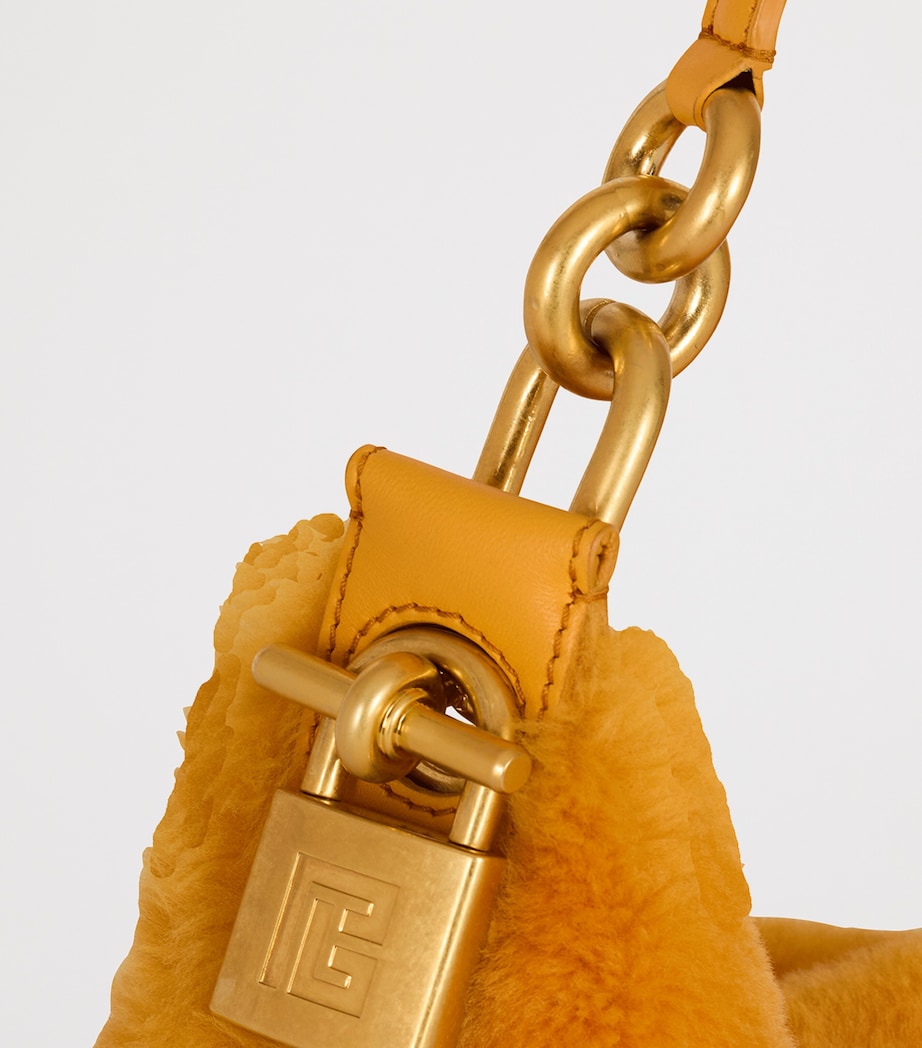 Medium Shearling Sync Shoulder Bag 1GF MUSTARD Image 6