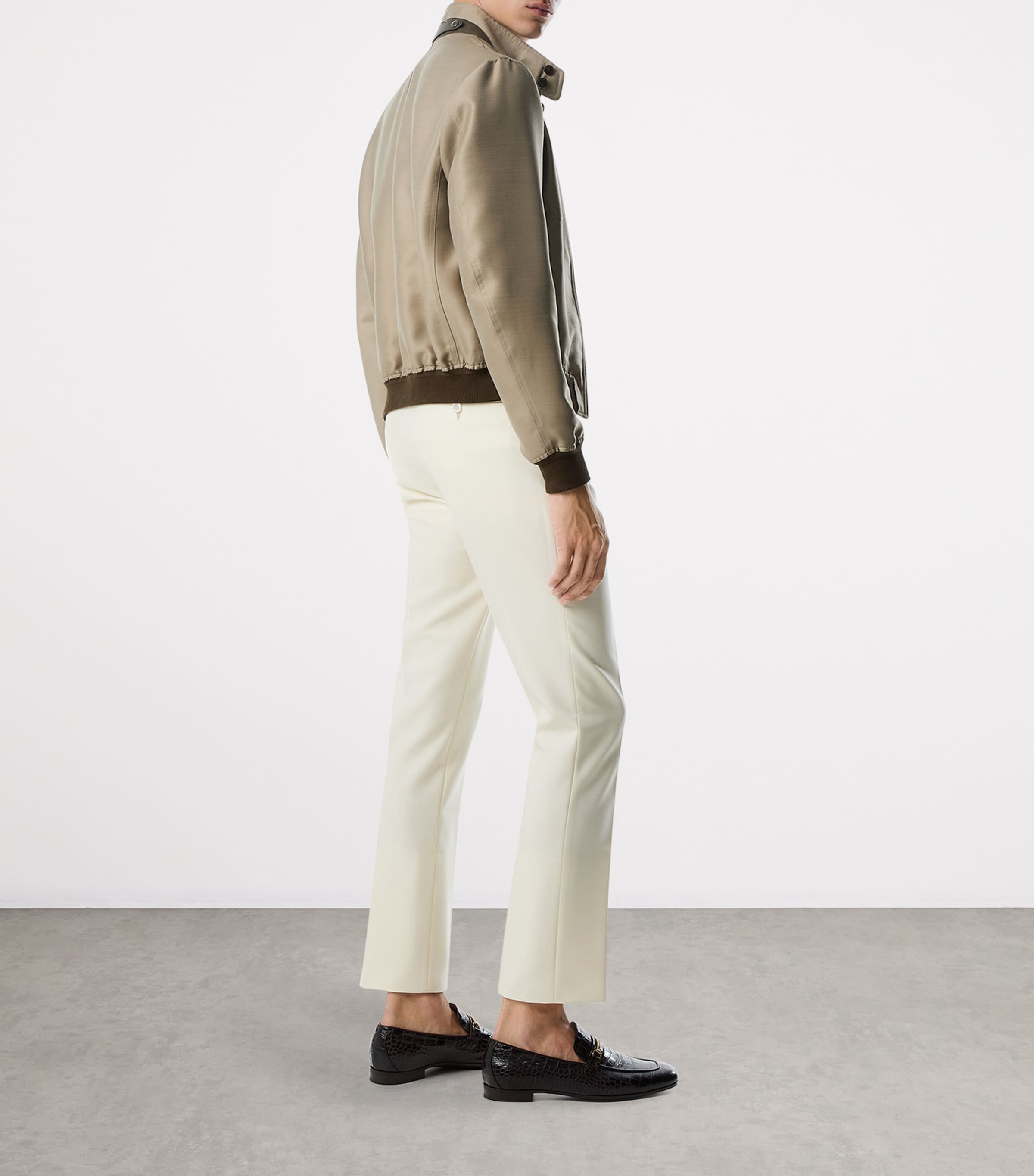 Wool-Mohair-Silk Harrington Jacket FG796 Image 3