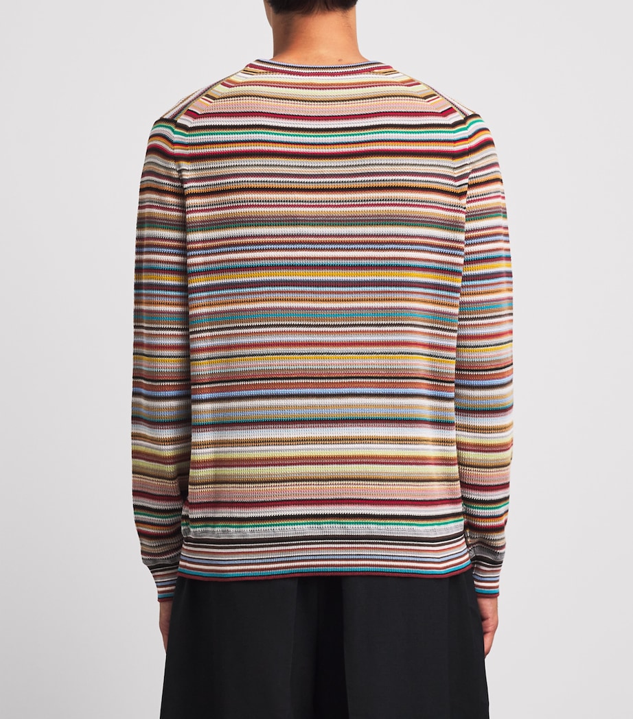 Paul Smith Mens Cotton Signature Stripe Sweater Coloured Image 5
