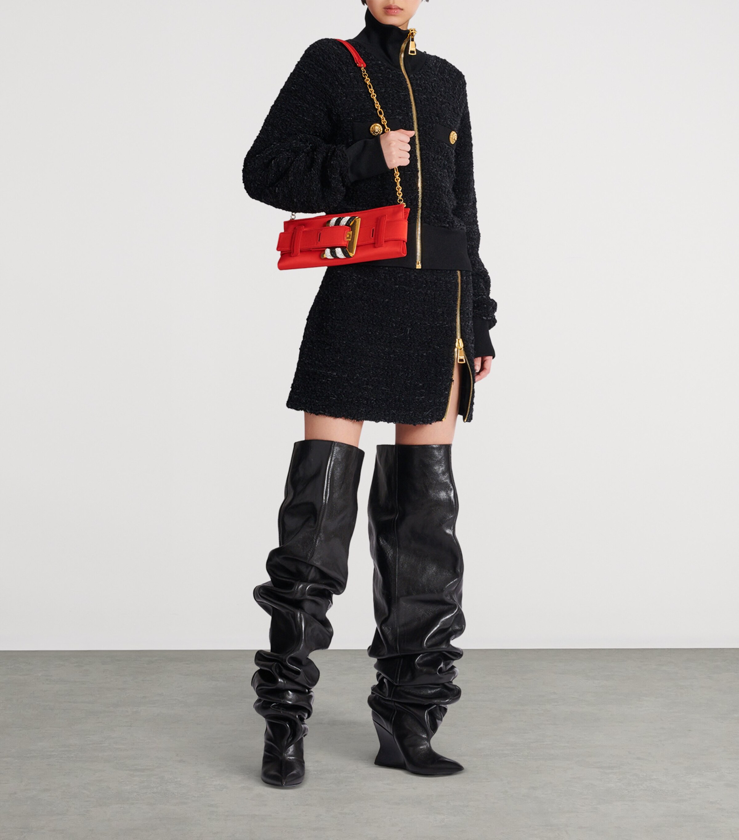 Satin Anthem Clutch Bag M39 ROUGE/CRISTAL Image 2