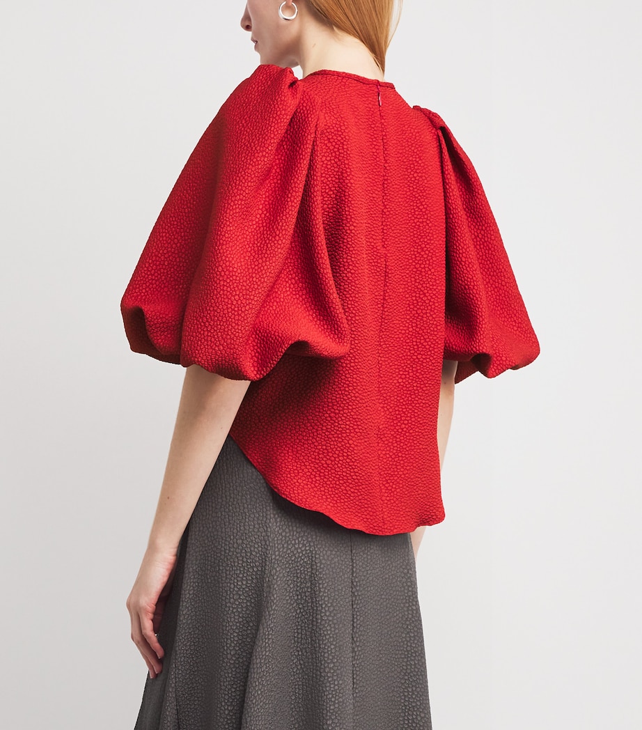 Blouson-Sleeve Warrior Blouse CARMINE Image 4