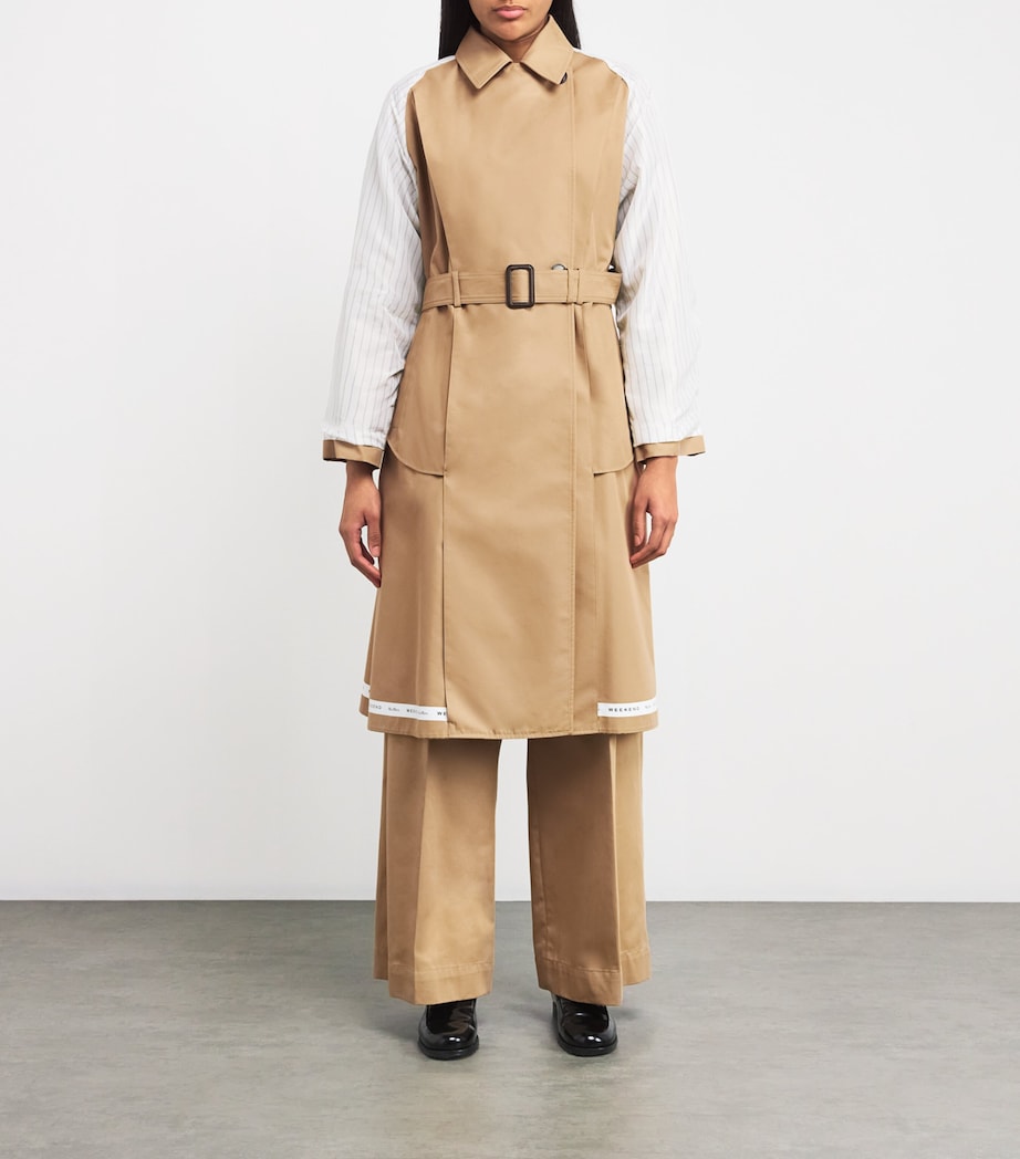 Gabardine Reversible Trench Coat BEIGE Image 6