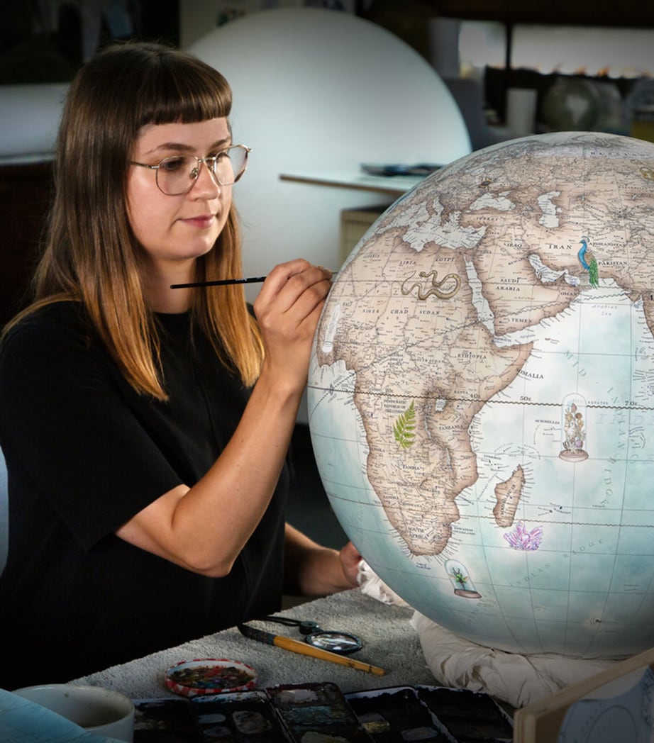 Terrestrial Floor-Standing Globe (50cm) REGENCY BLUE Image 2