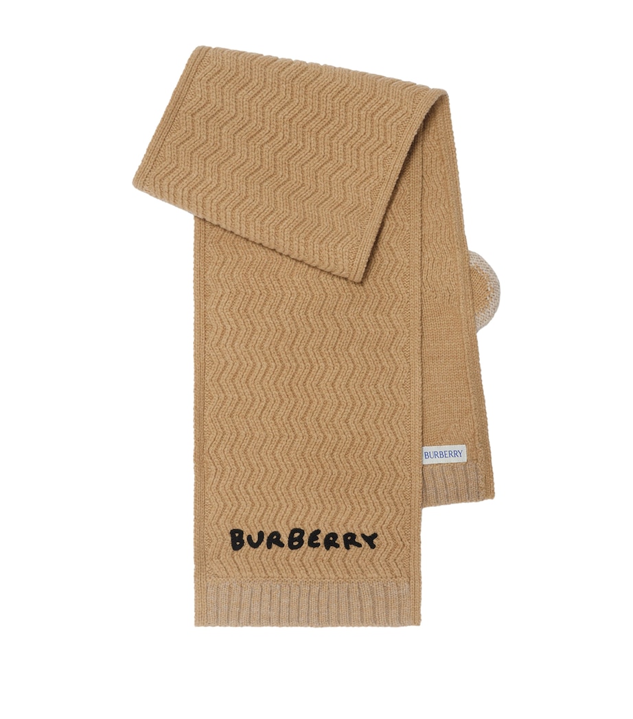 Wool Thomas Bear Scarf PALE STONE Image 1