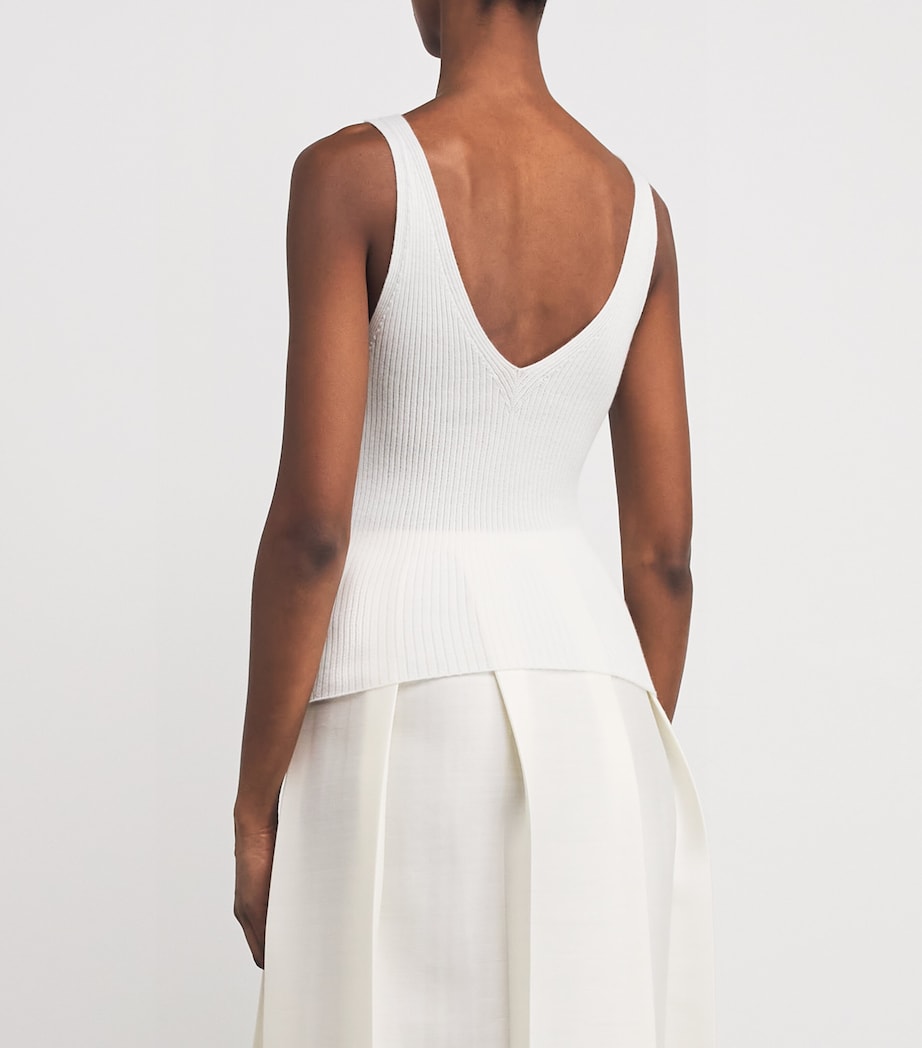 Superfine Cashmere Vest HA0327 ZINC WHITE Image 4