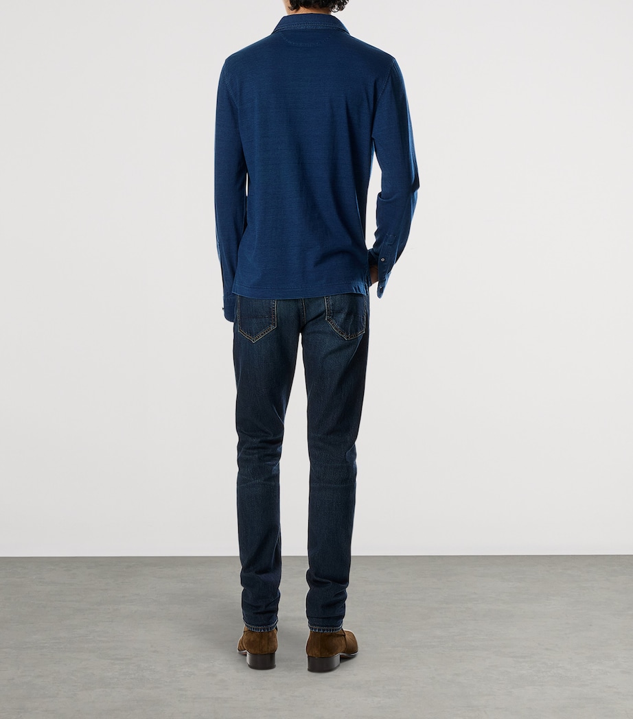 Cotton Washed Polo Shirt HB532 Image 3