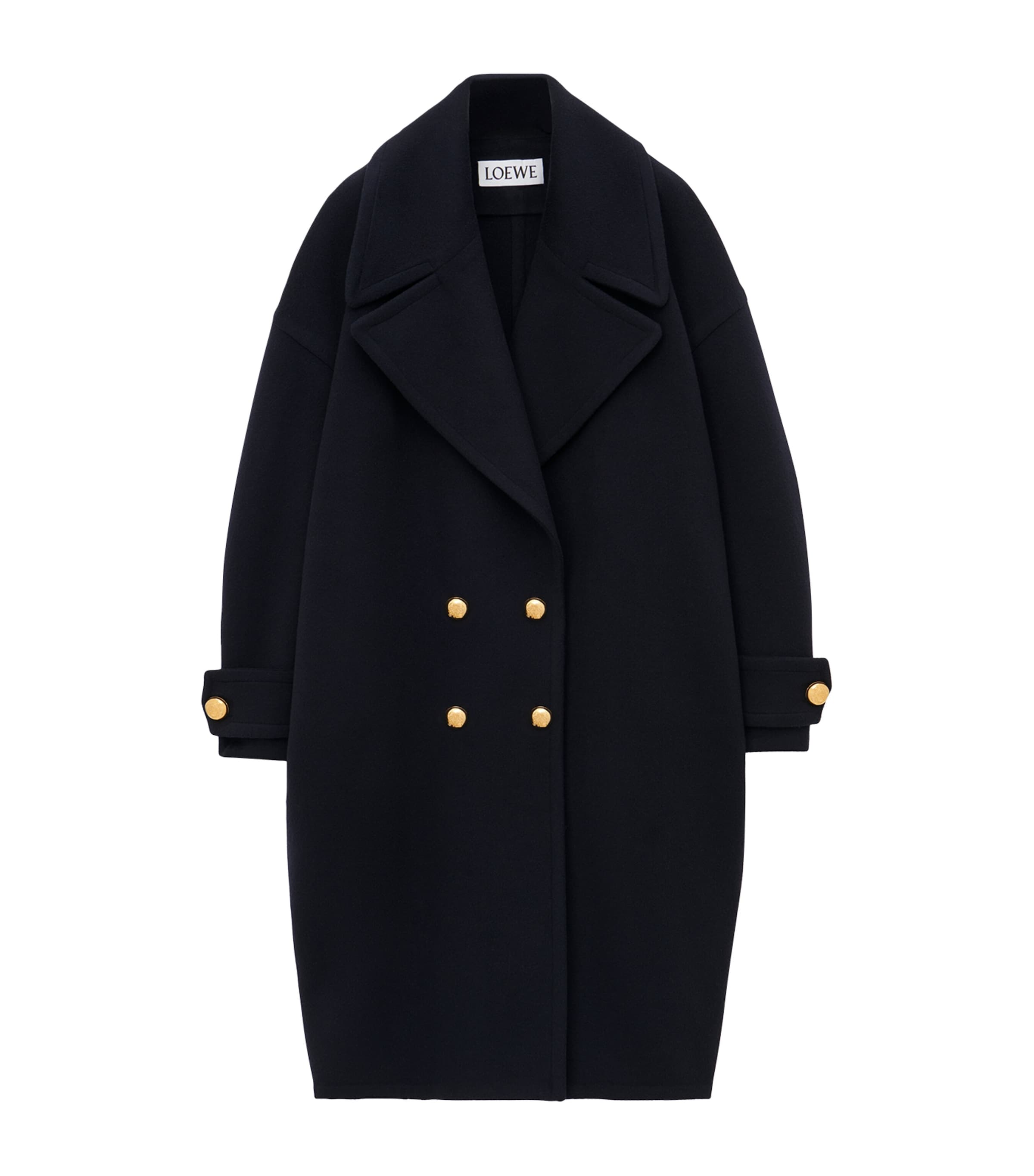 LOEWE WOOL PEBBLE PEA COAT 