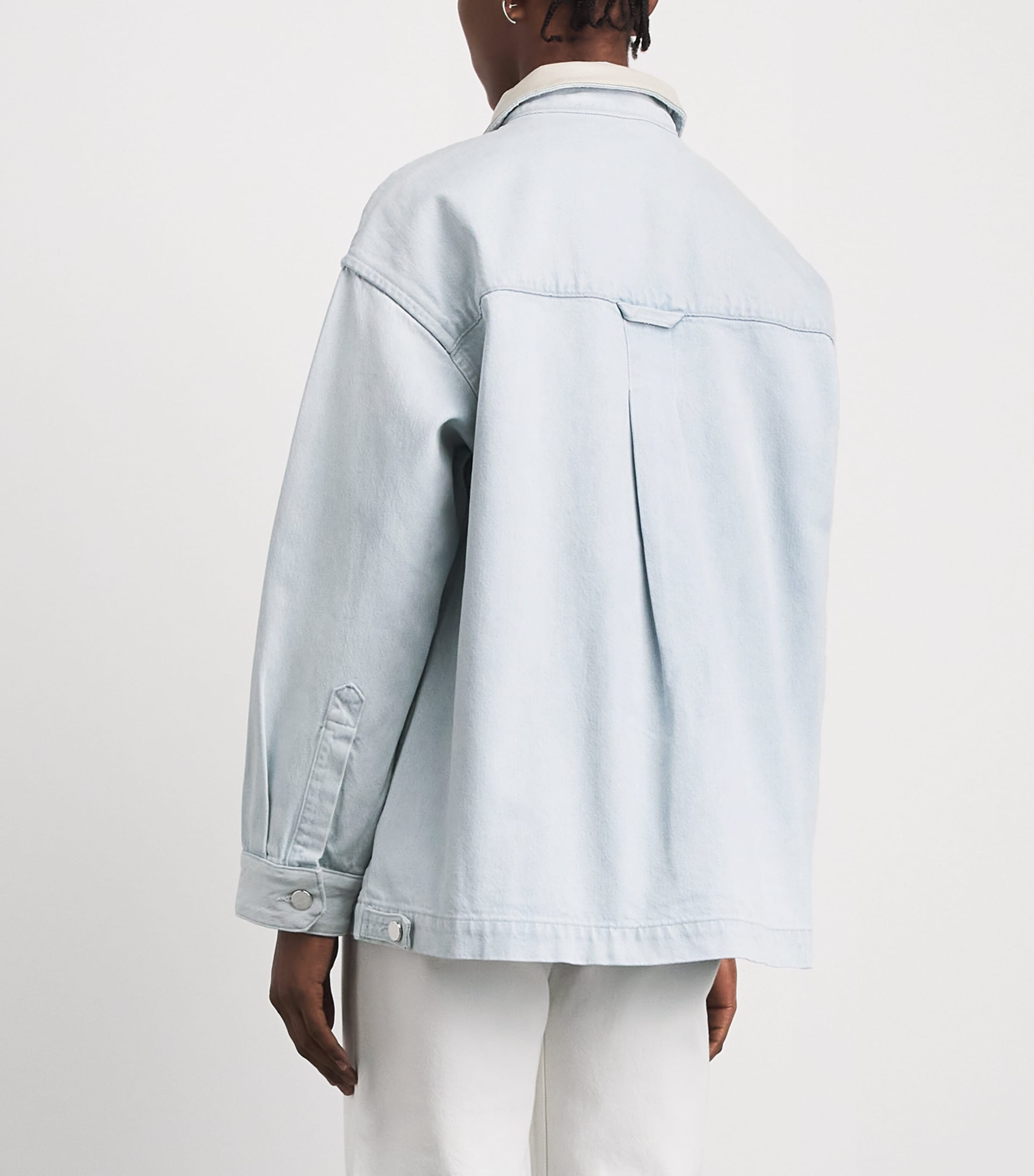 AGOLDE Womens x Maria McManus Oversized Field Jacket Wshed Pale Indigo Image 5